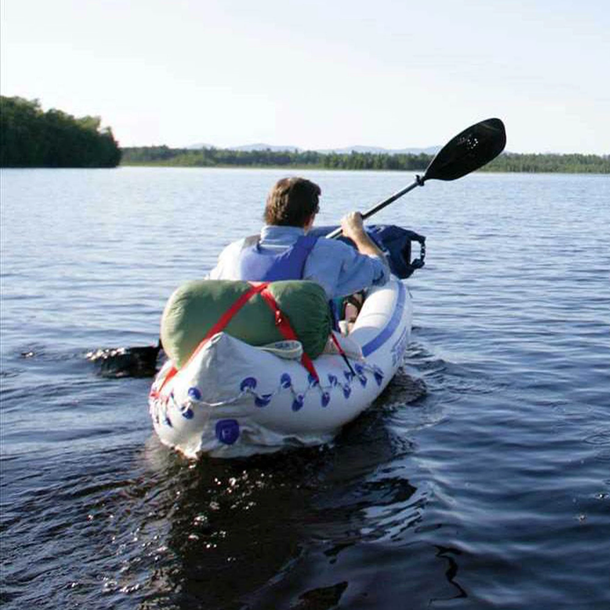 Sea Eagle 370 Pro 3 Person Inflatable Water Sport Kayak Canoe Boat with Paddles - Image 2