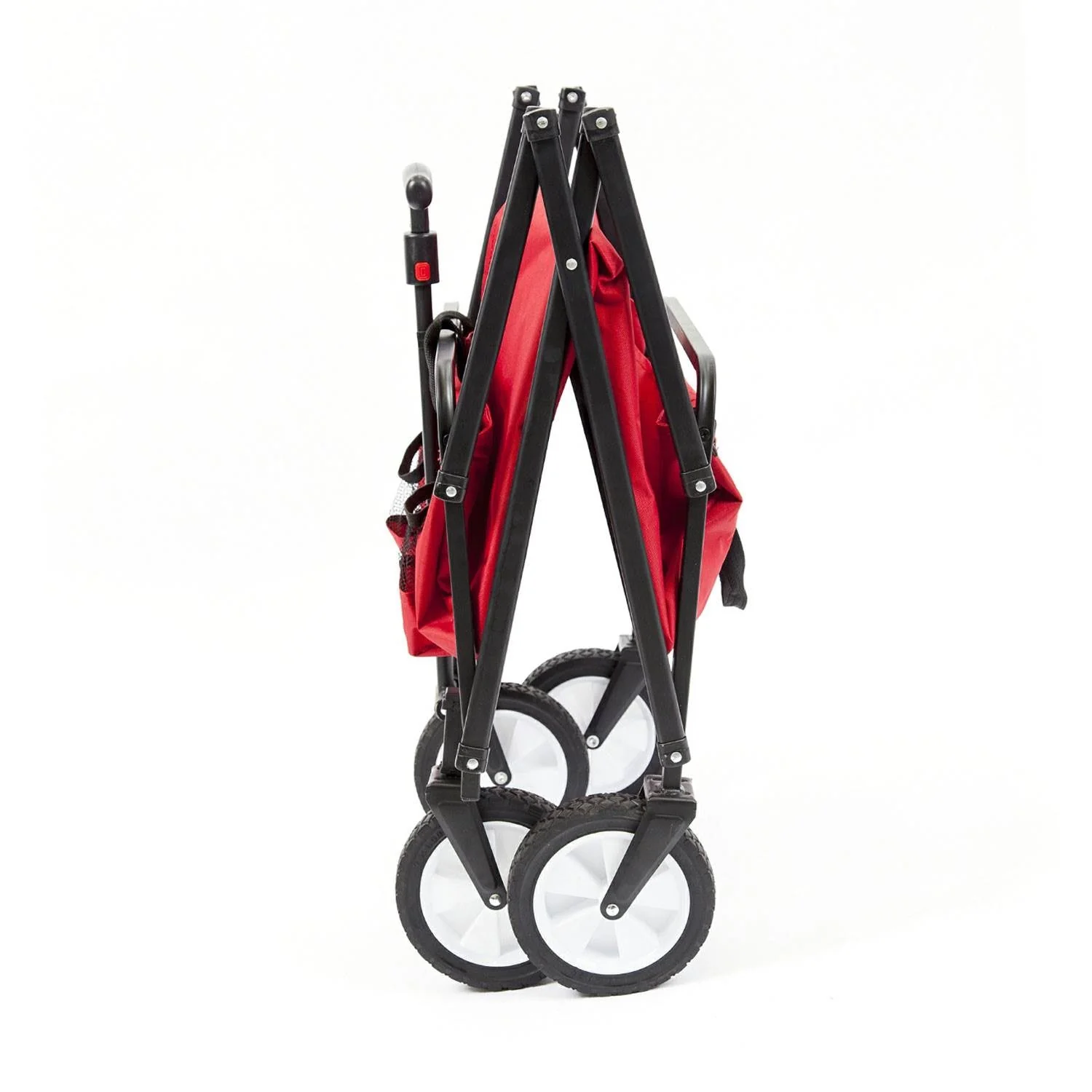 SEINA Heavy Duty Compact Folding 150 Pound Capacity Outdoor Cart, Red (2 Pack) - Image 4