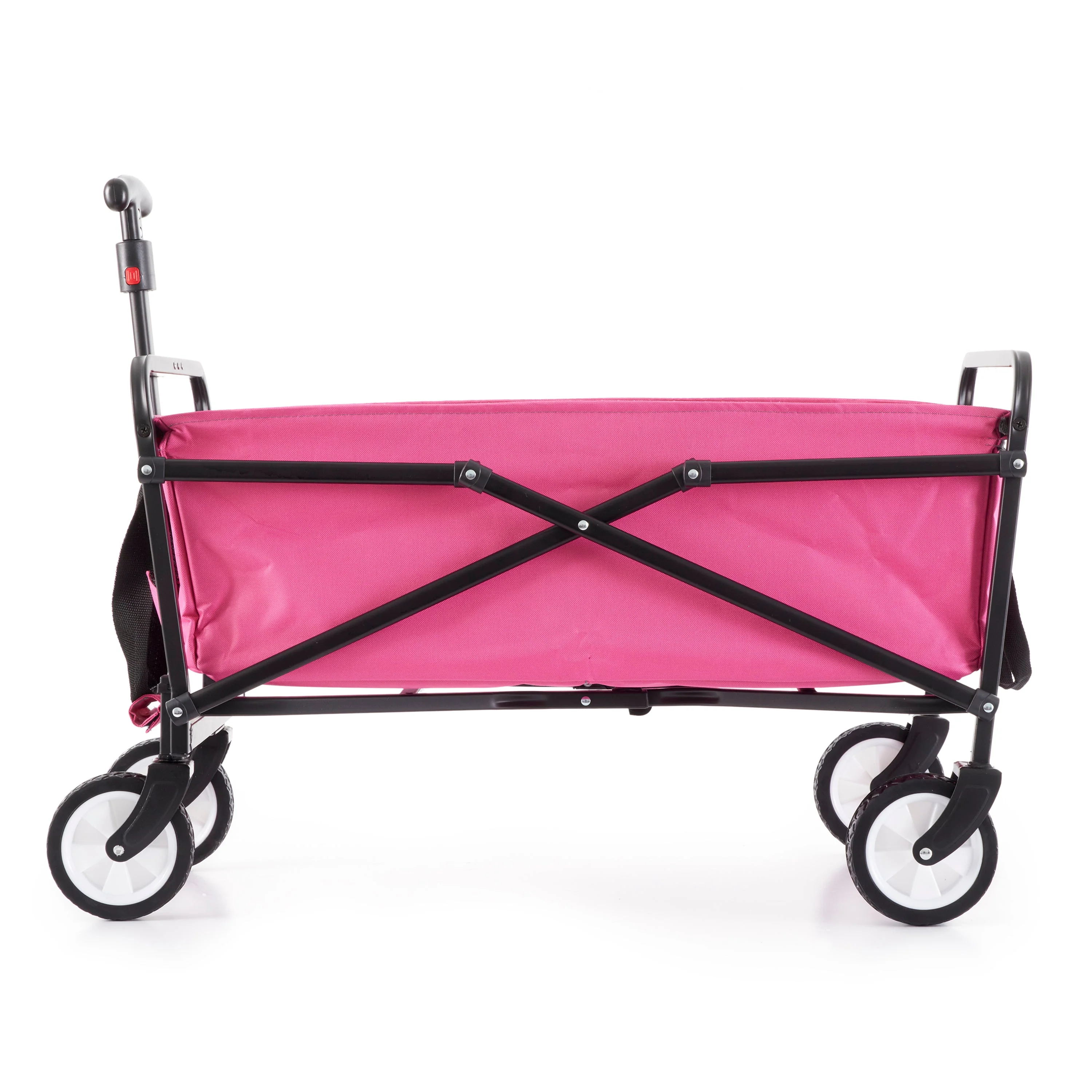Seina Steel Compact Collapsible Folding Outdoor Portable Utility Cart, Pink - Image 3