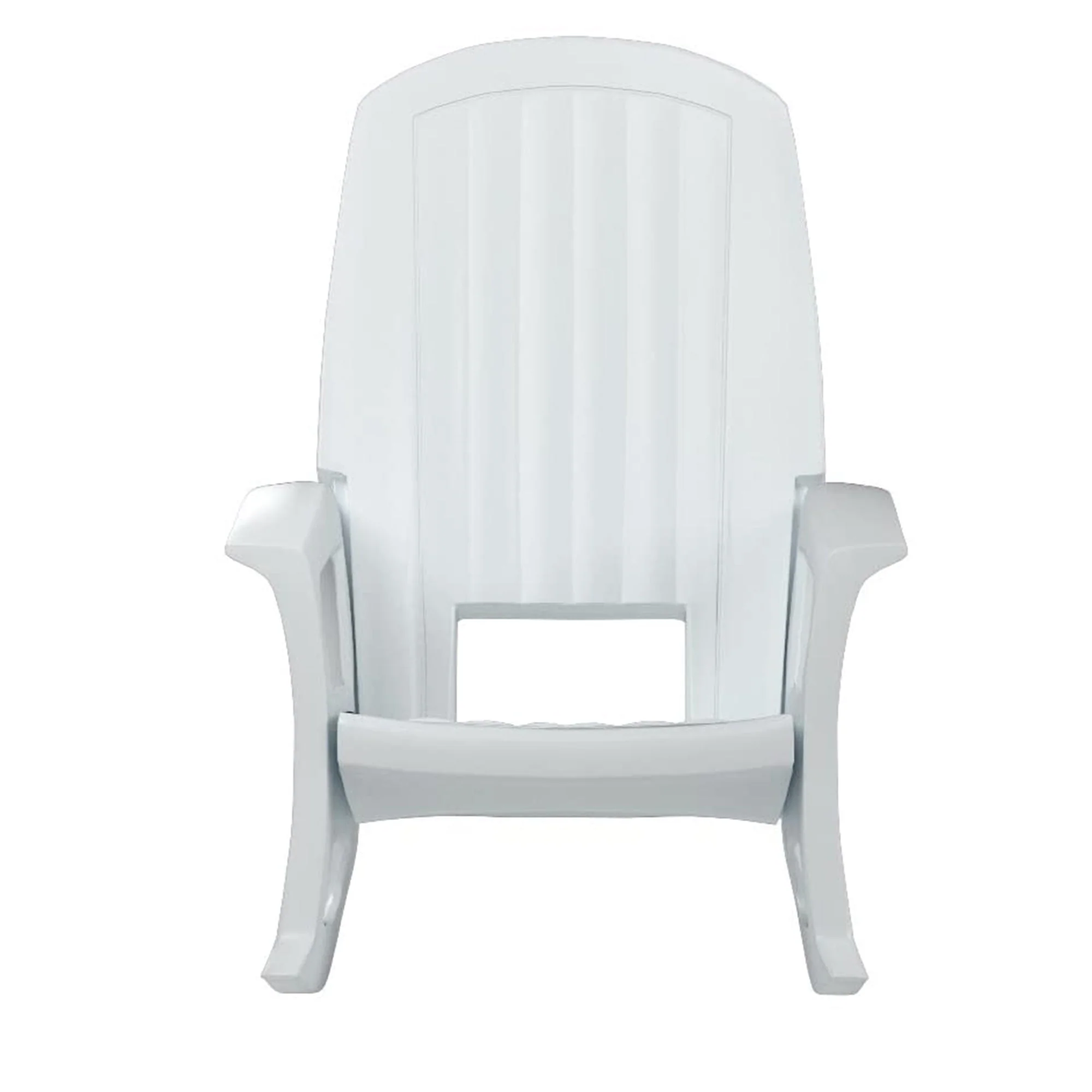 Semco Rockaway Heavy Duty All Weather Outdoor Rocking Chair, White (3 Pack) - Image 3