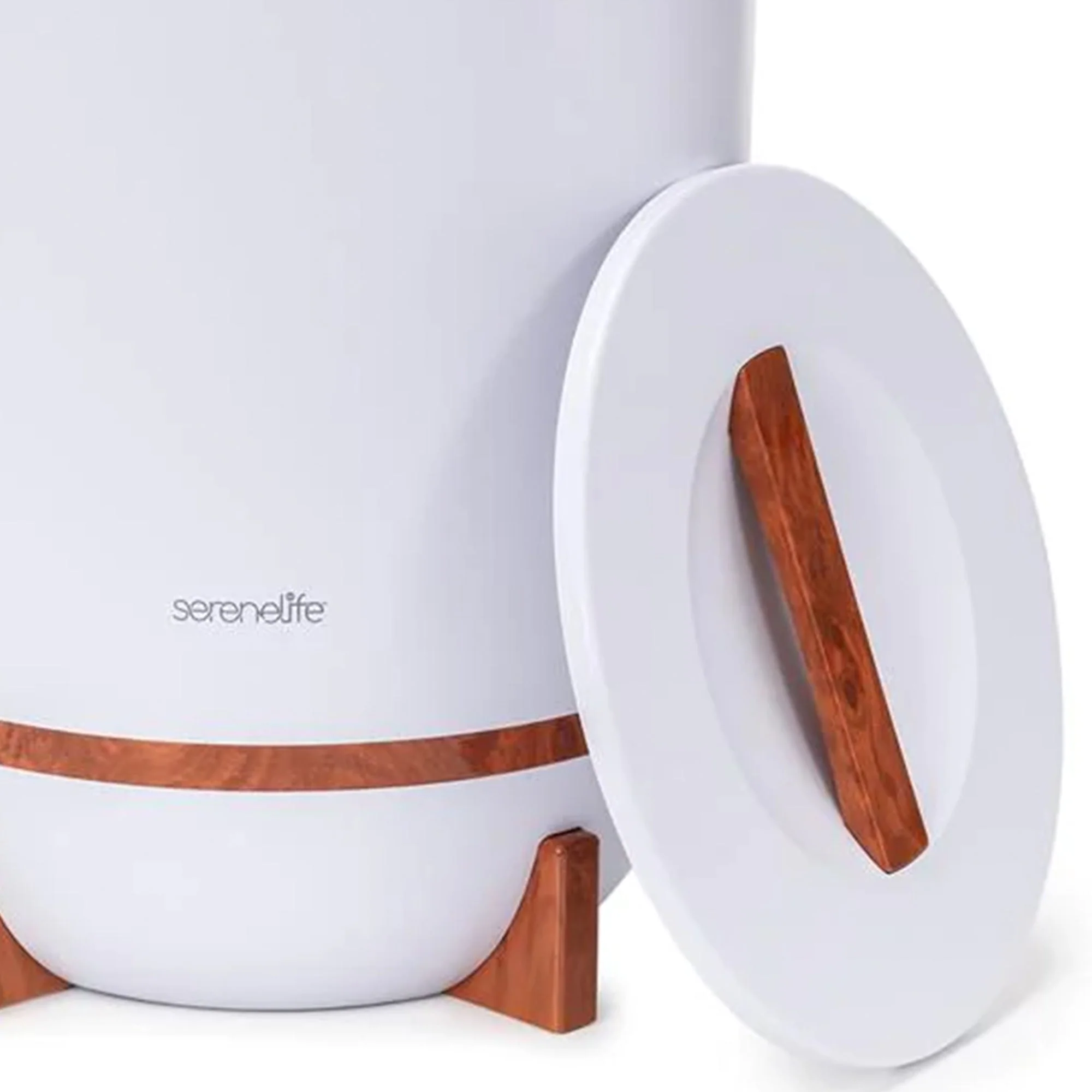 Serenelife Single Touch Towel Warmer w/Fragrant Disc Holder & LED Ring, Cherry - Image 12