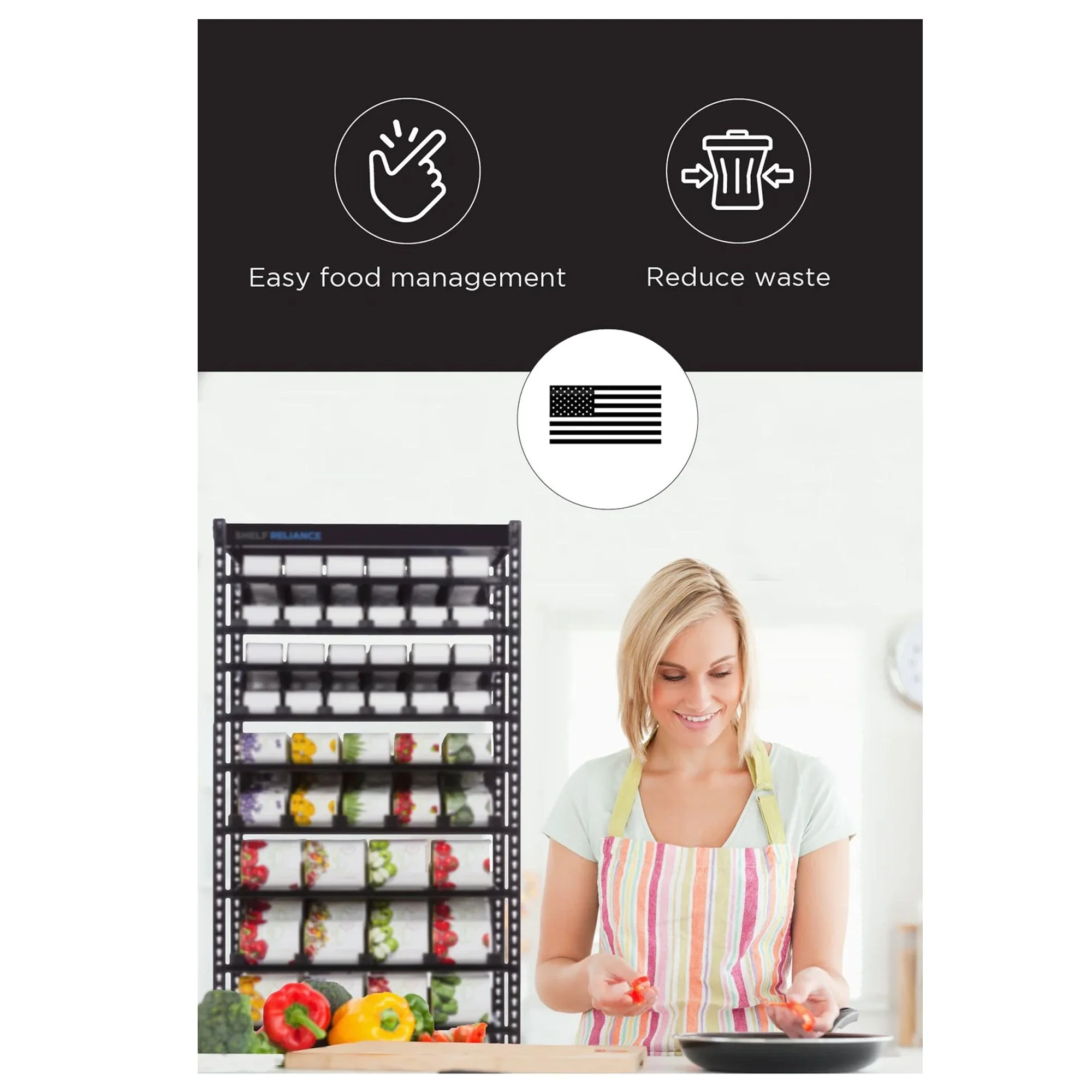 Shelf Reliance Maximizer Small Can Rotation Organizer Supports Up To 390 Cans - Image 5