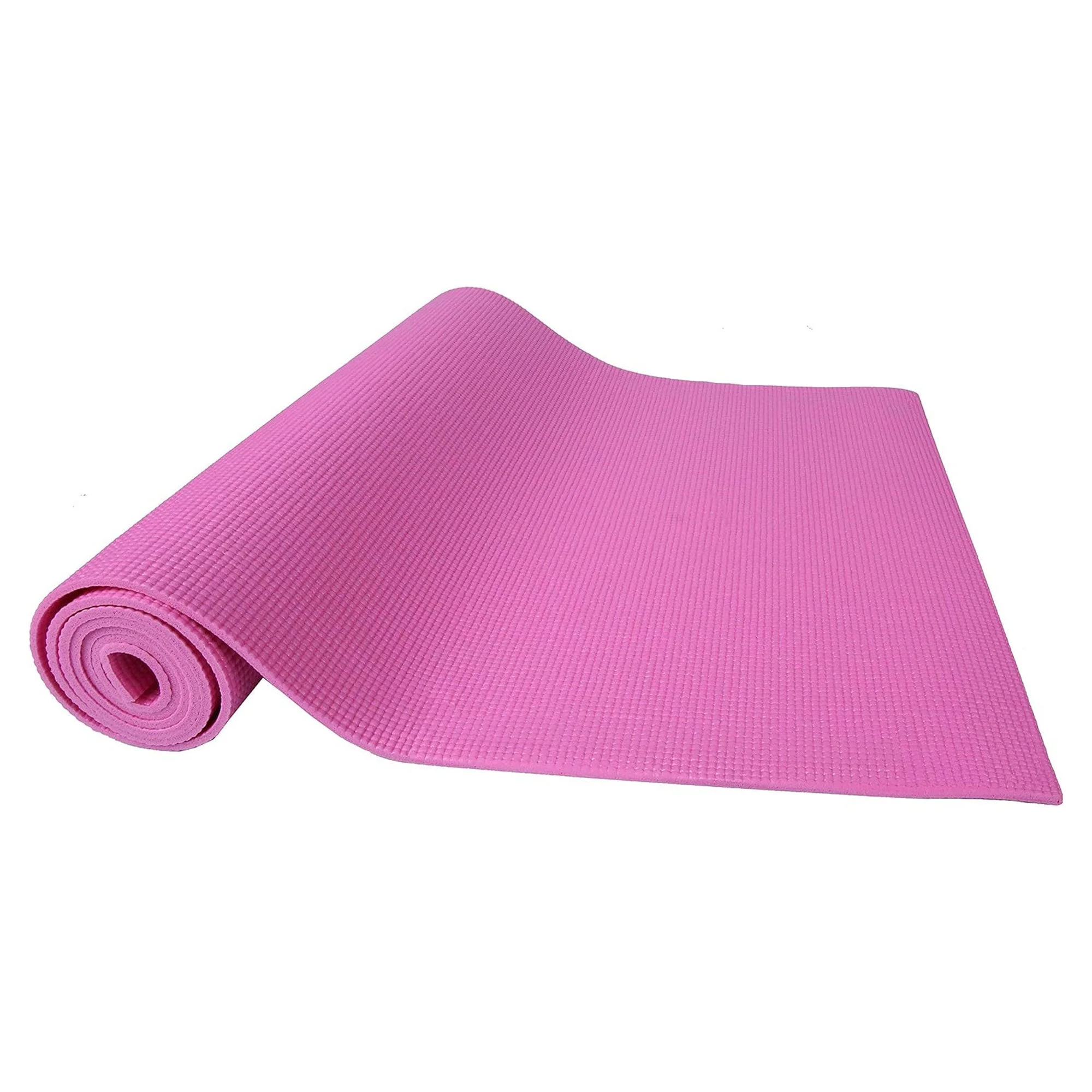 Signature Fitness All Purpose High Density No Tear Exercise Mat w/Strap, Pink - Image 4
