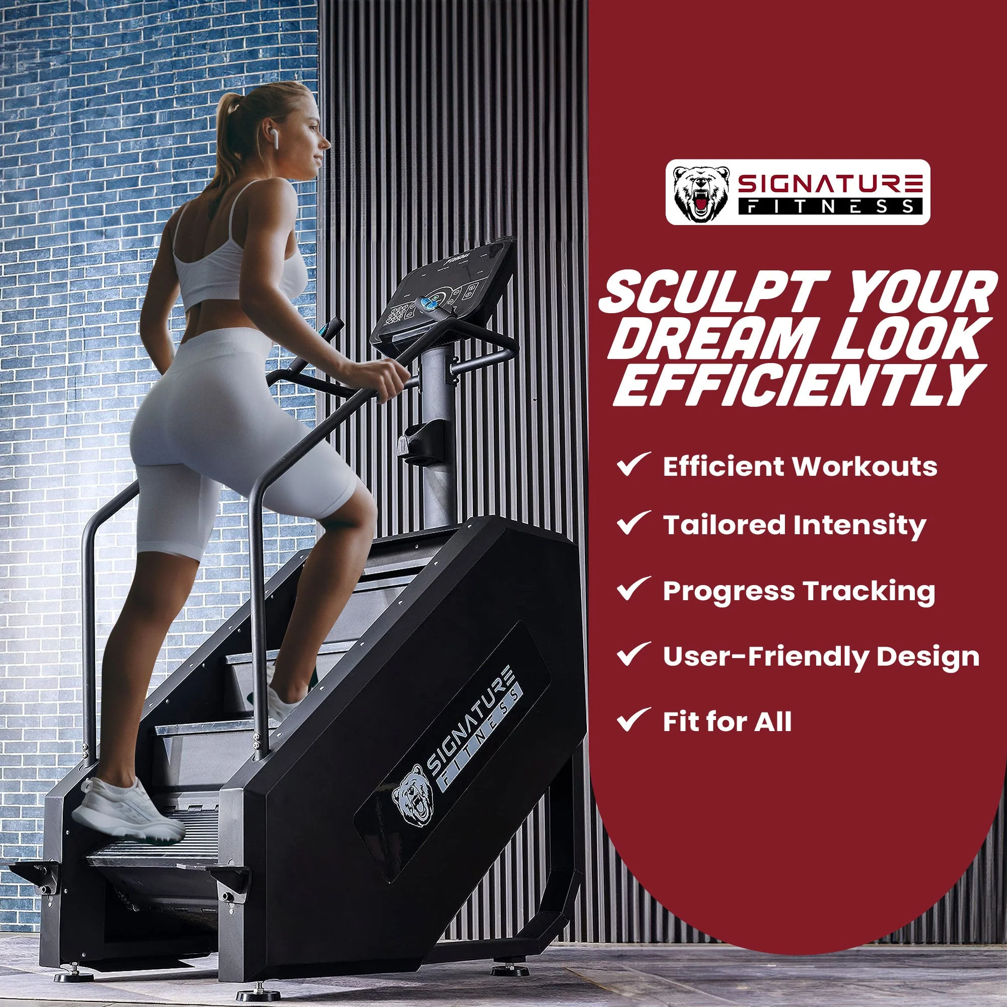Signature Fitness Continuous Climber Gym Equipment Stair Stepper for Exercise - Image 2