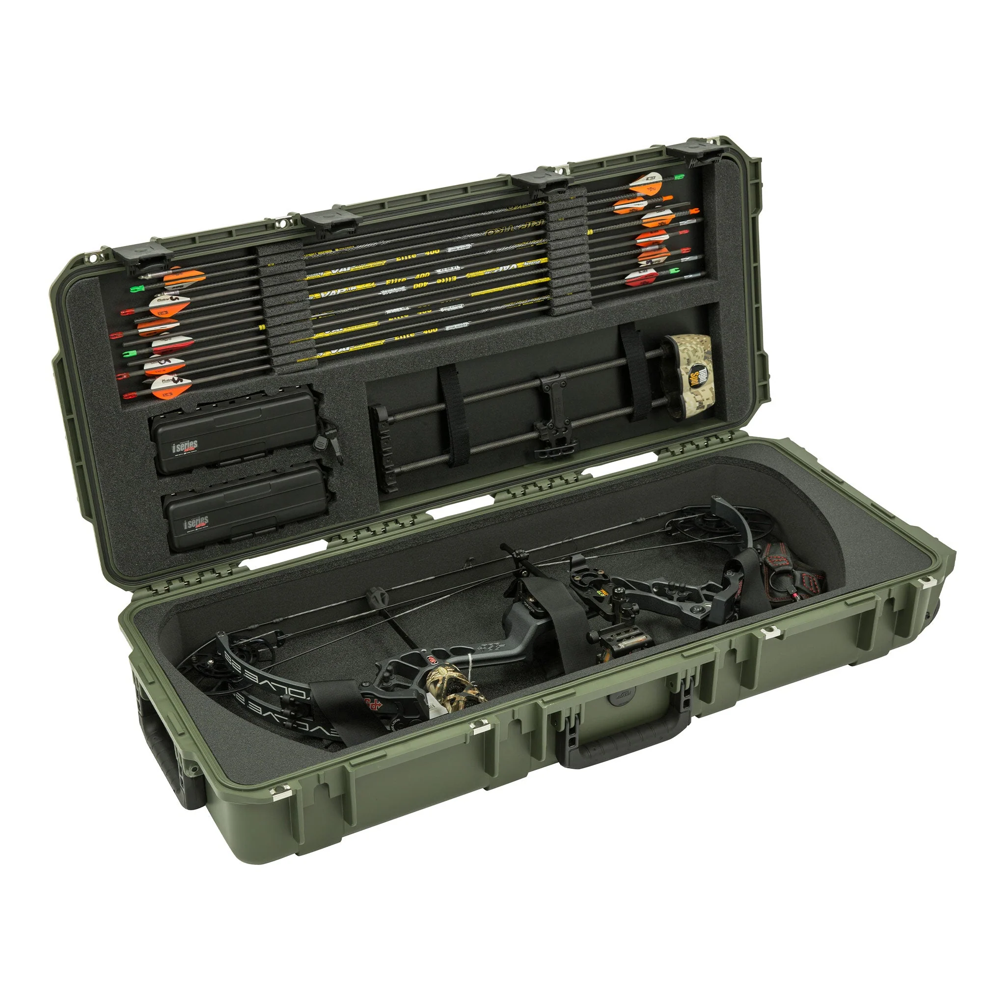 SKB Cases 3614 Hard Plastic Exterior Parallel Limb Bow Crossbow Case, Green - Image 9