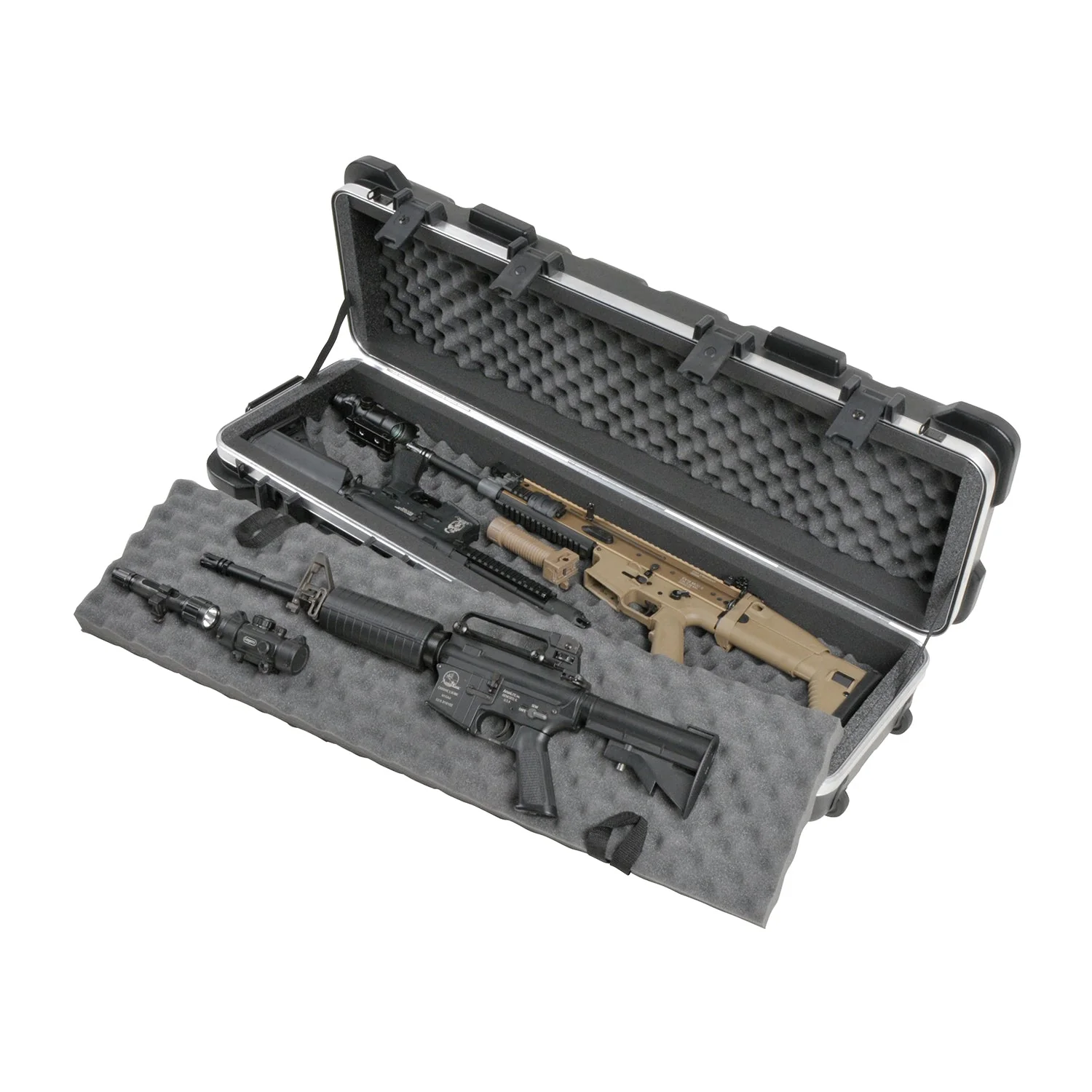 SKB Cases 4009 Hard Exterior Waterproof Short Double Rifle Transport Case, Black - Image 10