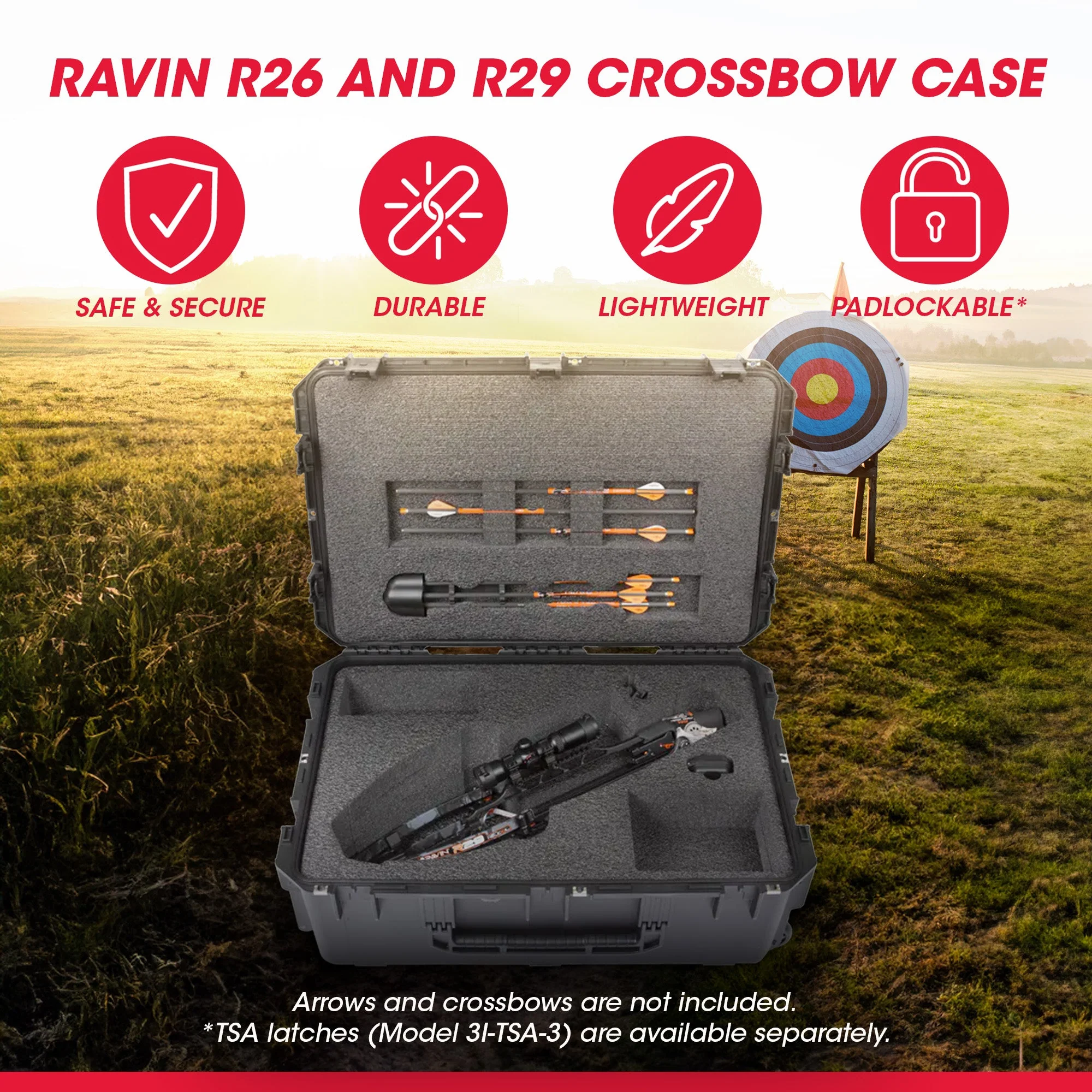 SKB iSeries Ravin R26 and R29 Heavy Duty Military Grade Crossbow Case, Black - Image 4