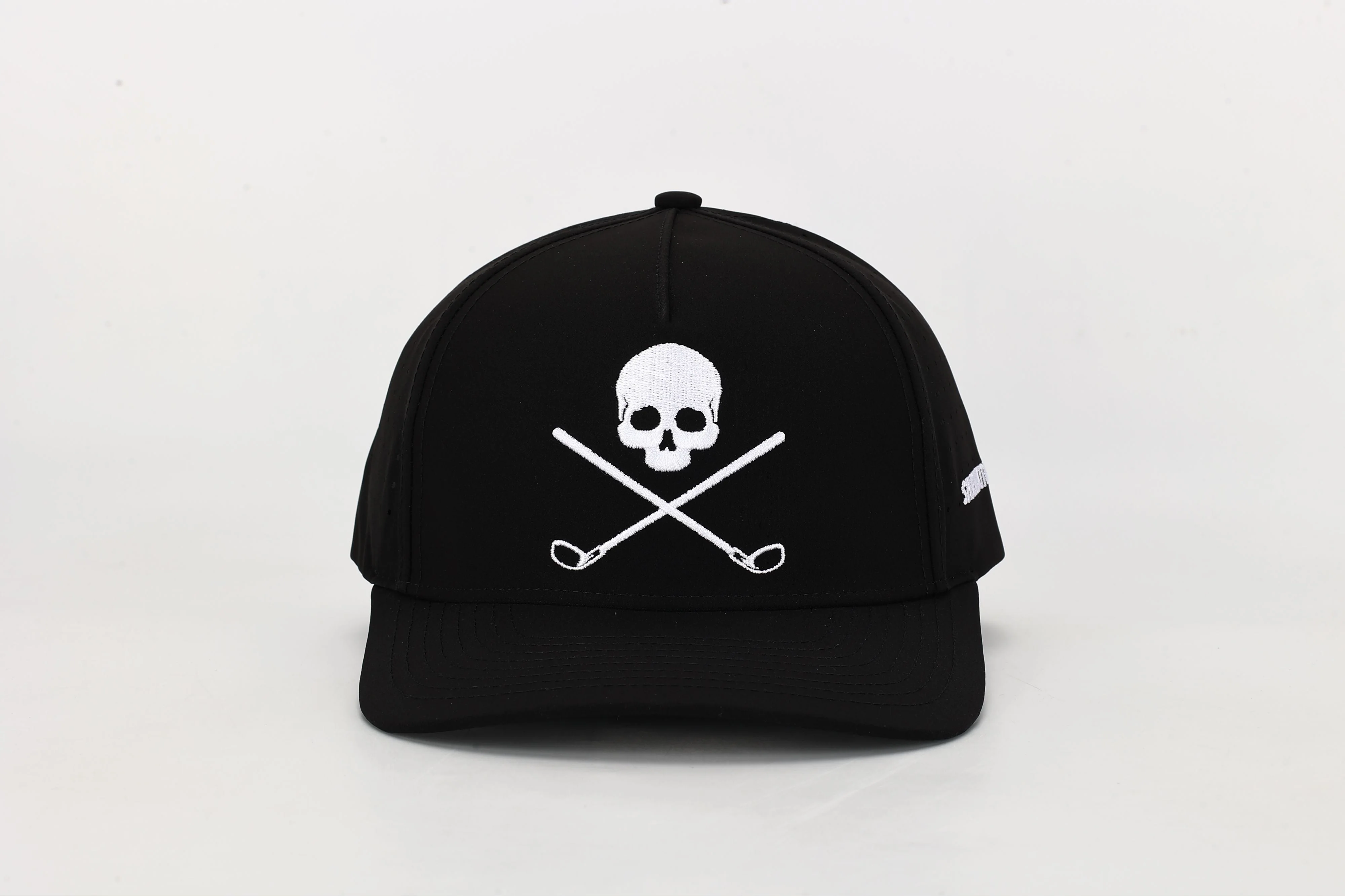 Skull And Crossbones Black Golf Hat