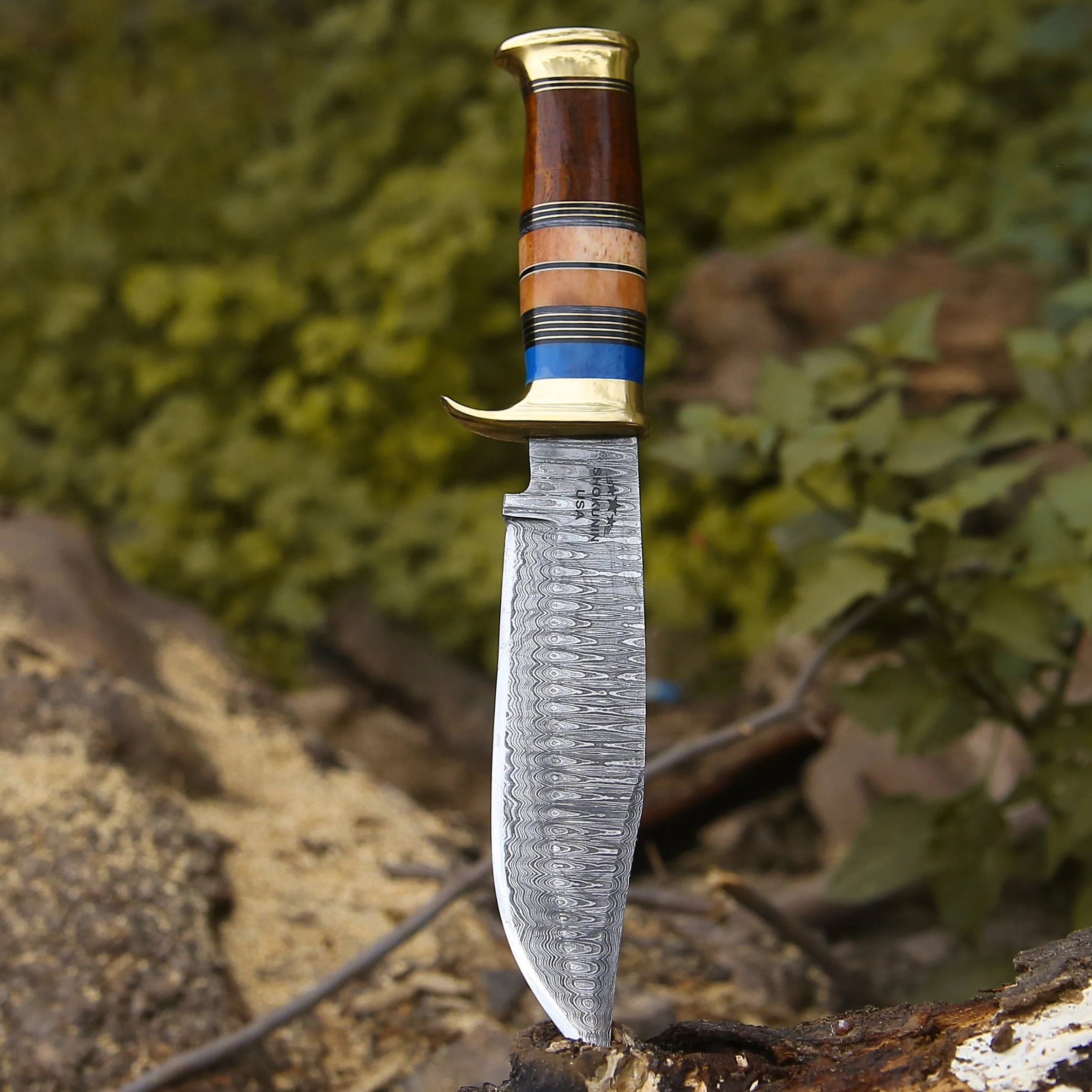 Skywalker Custom Hunting Knife with Bone & Wood Composite Handle - Image 2