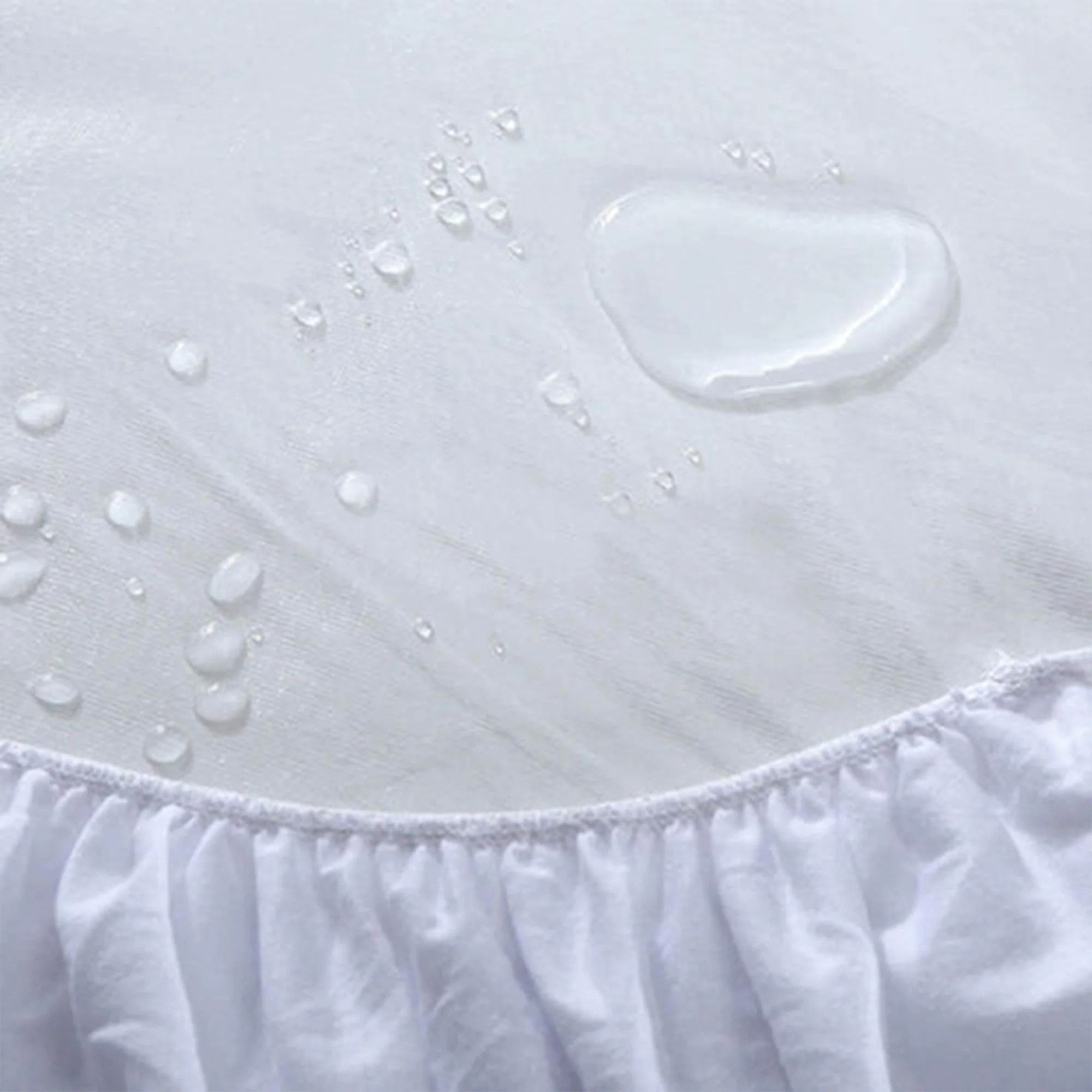 Sleepgram Breathable Sweat Proof Cotton Cover Mattress Protector, Twin, White - Image 6