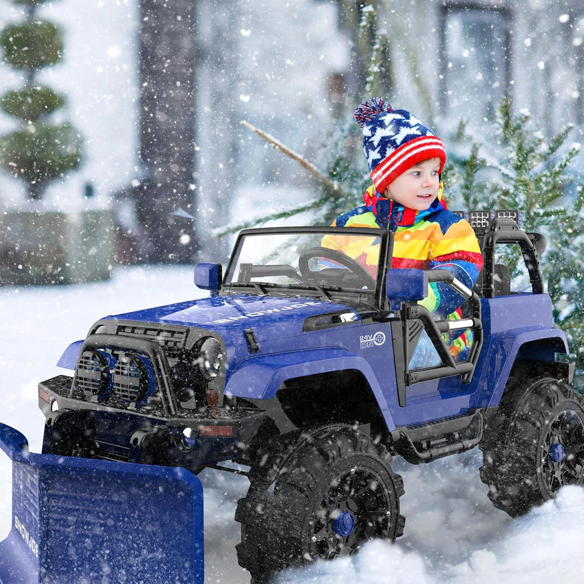 Snow Joe 24V Ride On Car Toy with Snow Plow Scoop and Parental Remote, 24V-SUV1 - Image 10