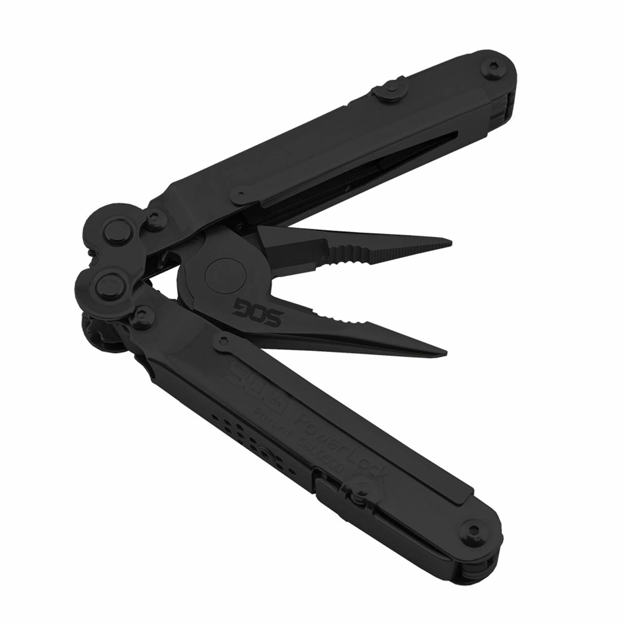 SOG PowerLock Stainless Steel Folding Knife 18 Tool Multi Tool Pliers, Black - Image 3