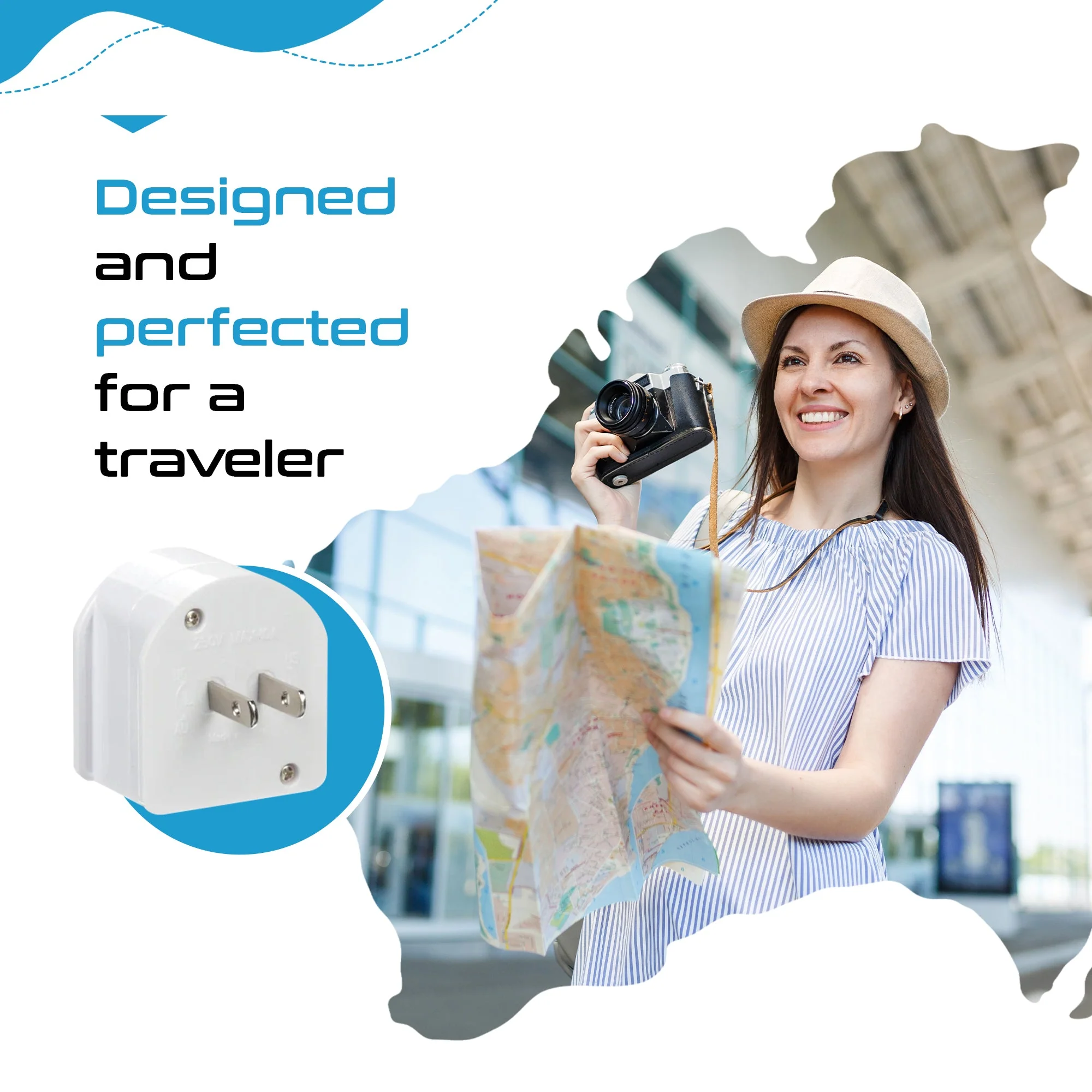 South Africa to USA/Australia - Type A, I - Travel Plug Adapter - Non-Grounded (SA-US-AU) - Image 7