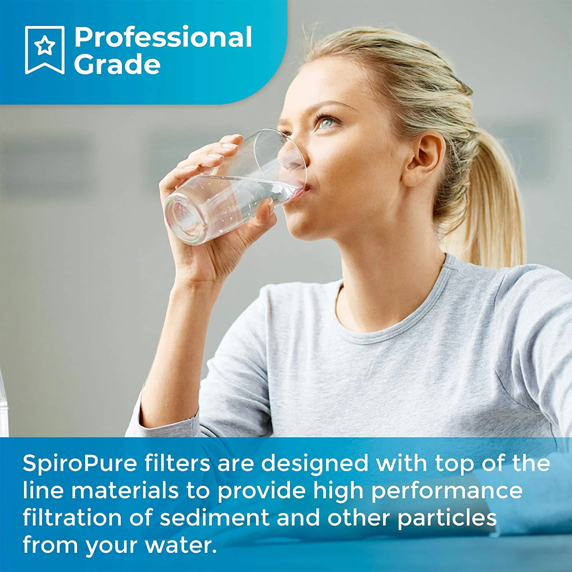 SpiroPure 20 x 4.5" Dual Gradient Polypropylene Water Filter, 1 Micron (6 Pack) - Image 7