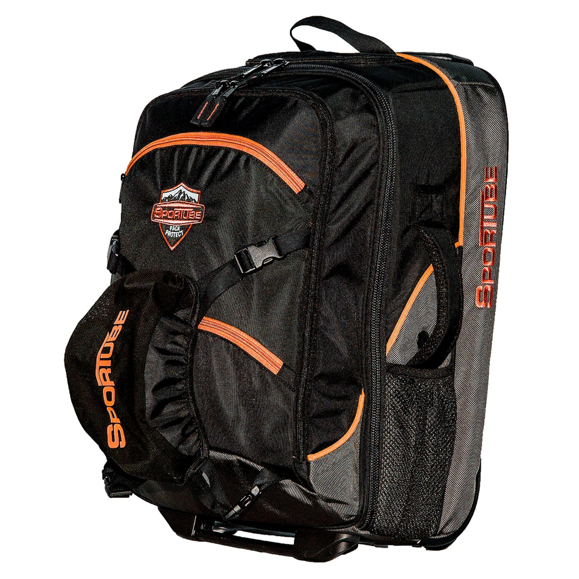 Sportube Cabin Cruiser Wheeled Carry On Padded Gear & Travel Boot Bag, Orange - Image 6