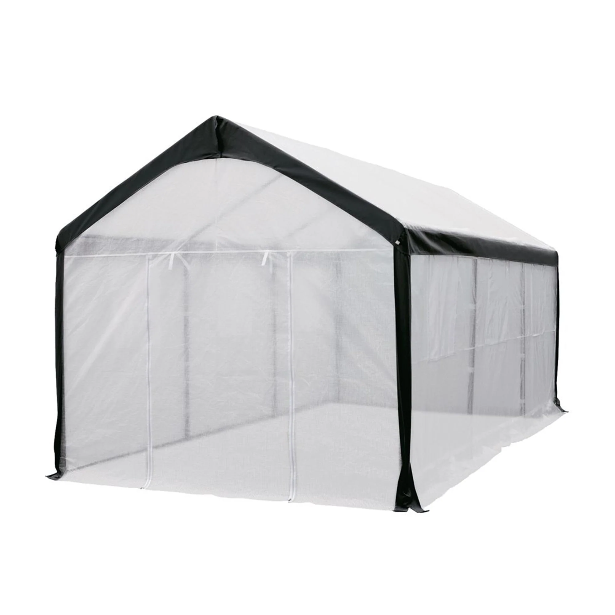 Spring Gardner Walk In Portable Gable Plant Garden Greenhouse, 20x10x9ft, Clear - Image 2