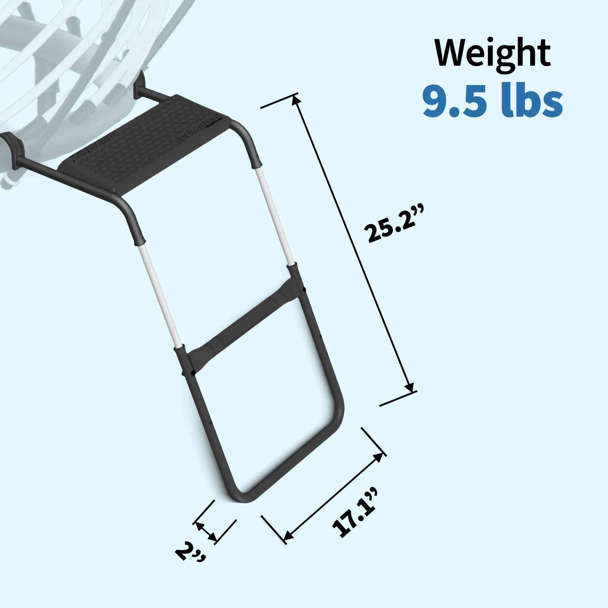 Springfree Trampoline FlexrStep V2 Step Ladder, Adjustable Trampoline Accessory with Child Safety Lock - Image 2