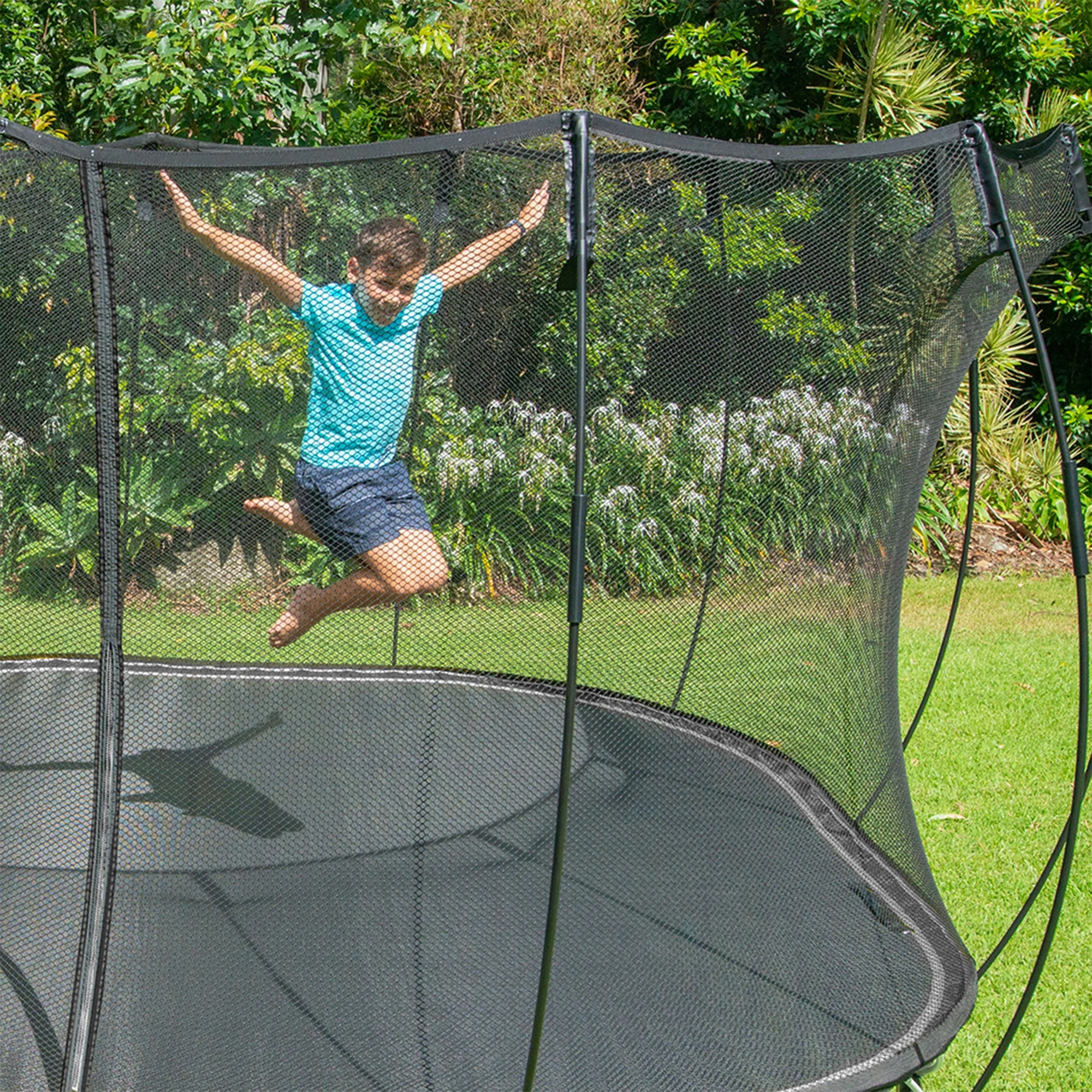 Springfree Trampoline Kids Square 13 Foot Trampoline & FlexrHoop Basketball Game - Image 6