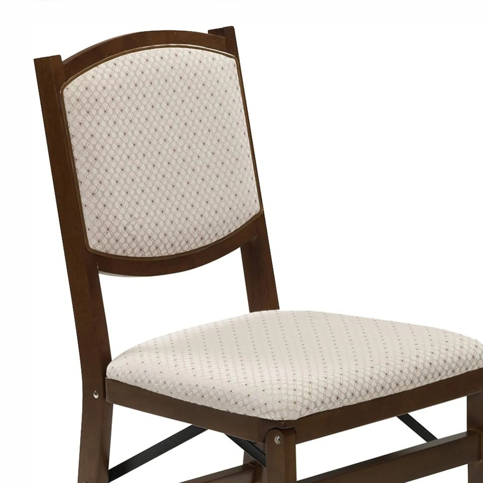 Stakmore Contemporary Upholstered Back Fruitwood Folding Dining Chair (2 Pack) - Image 7