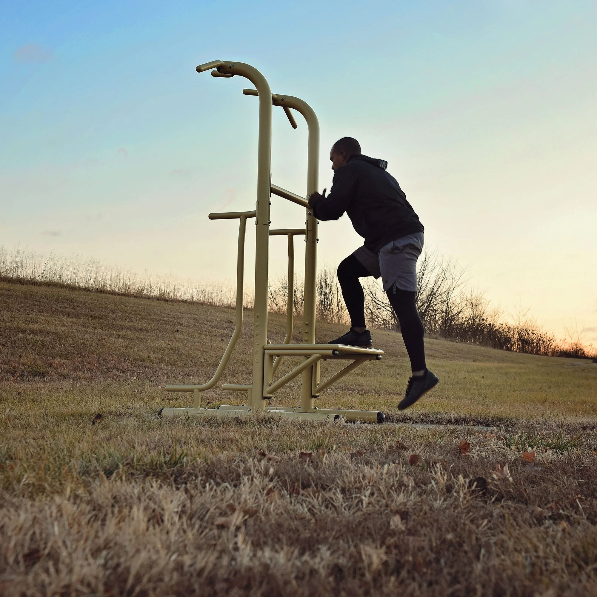 Stamina 65-1485 Weatherproof Steel Outdoor Fitness Power Tower Pro Station, Gold - Image 2