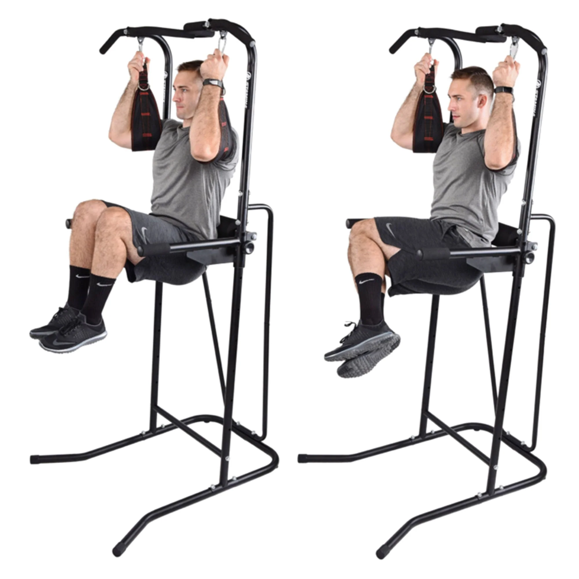 Stamina Products 1698 Freestanding Adjustable Full Body Steel Power Tower, Black - Image 7