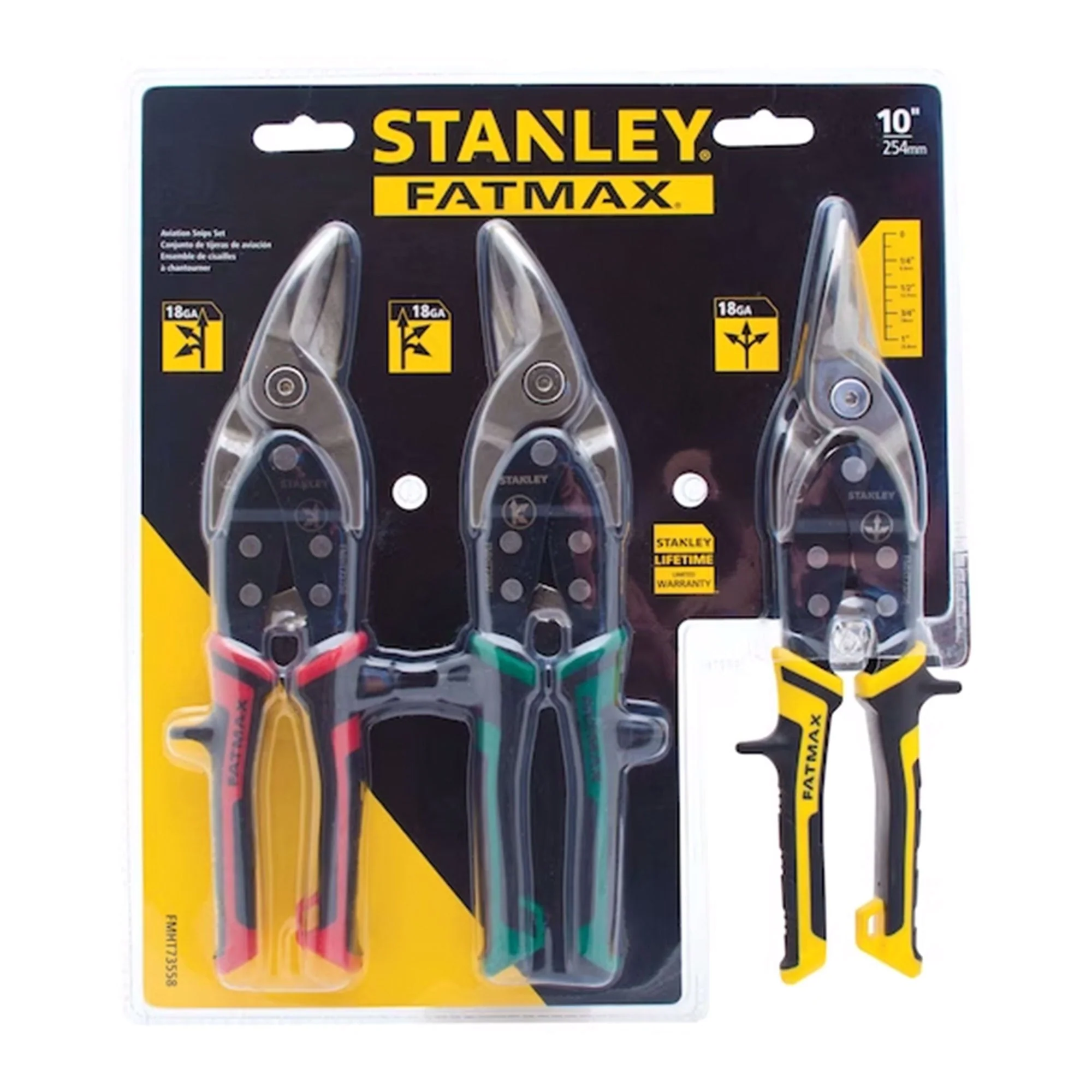 Stanley 3 Piece FatMax Aviation Tin Snip Set with Chrome Molybdenum Steel Blades - Image 8