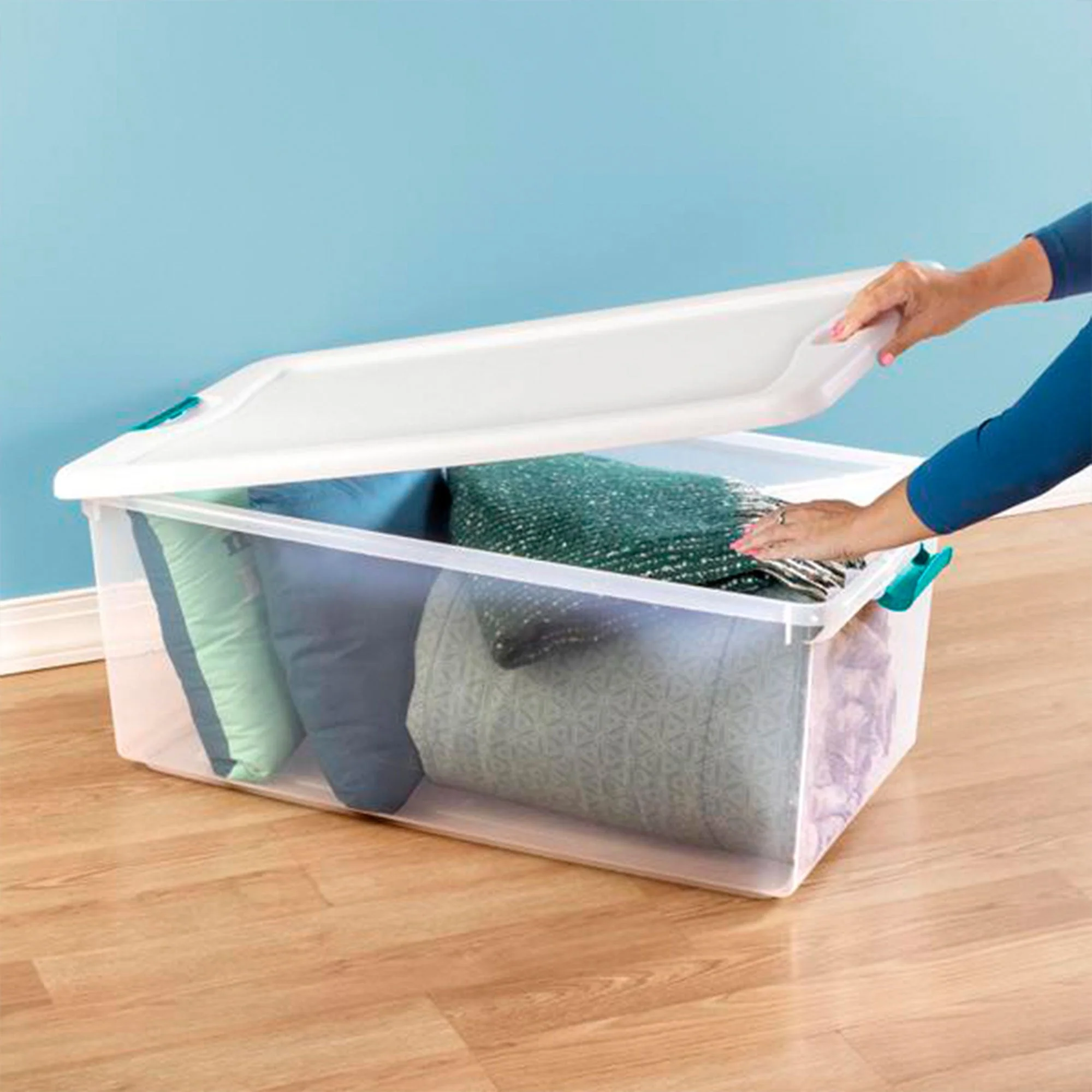 Sterilite 106 Quart Latching Storage Tote, 4 Pk and 70 Quart Storage Tote, 4 Pk - Image 10