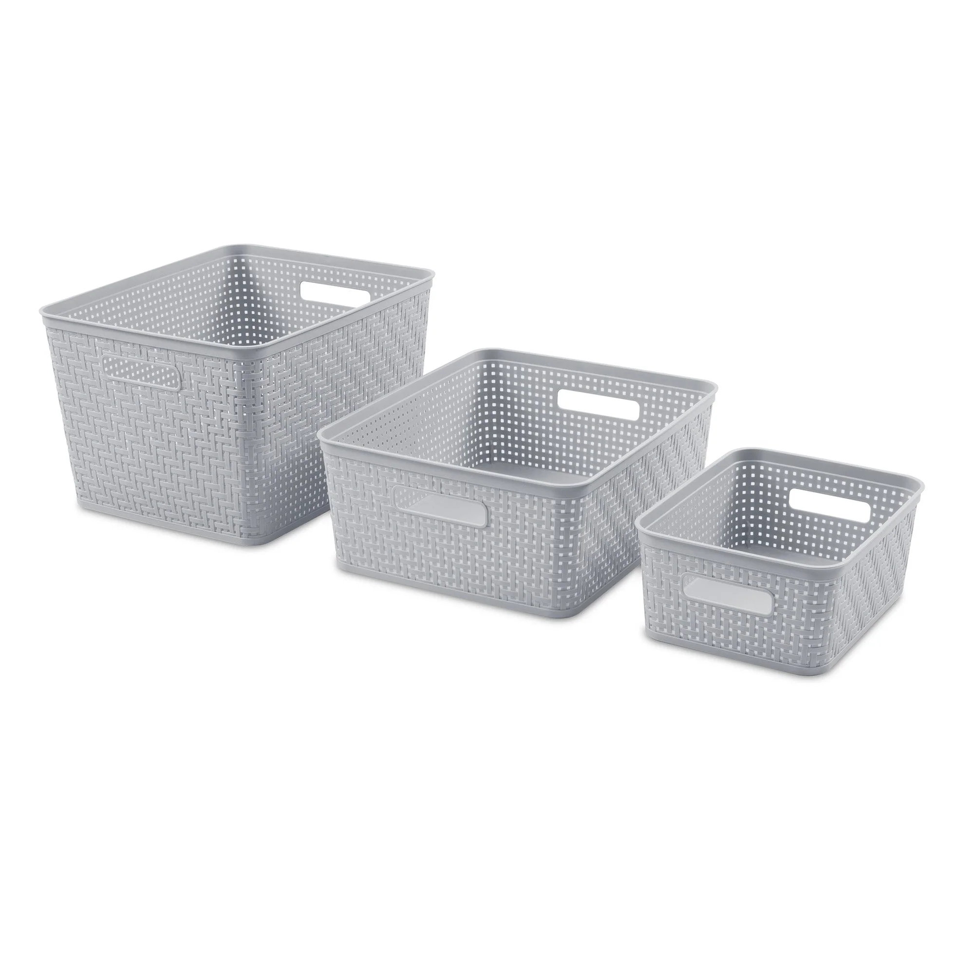 Sterilite 10x8x4.25 Inch Rectangular Short Basket for Home Organization (8 Pack) - Image 11