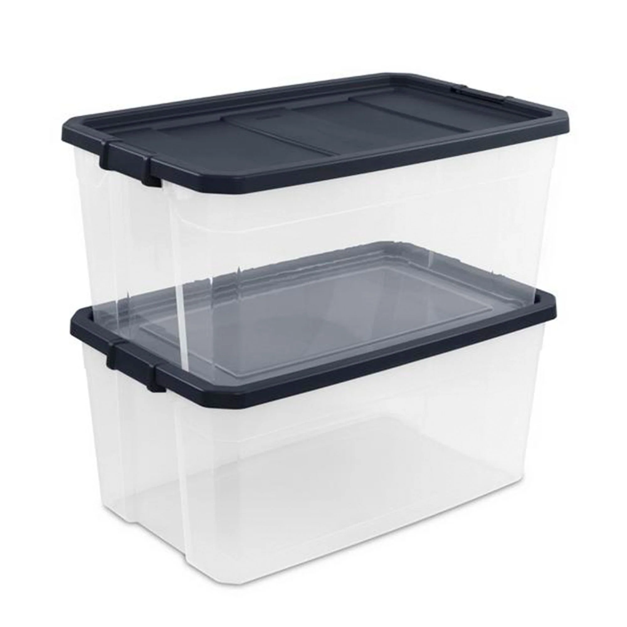 Sterilite 116 Qt Heavy Duty Box Stackable Storage Bin with Latching Lid (4 Pack) - Image 8
