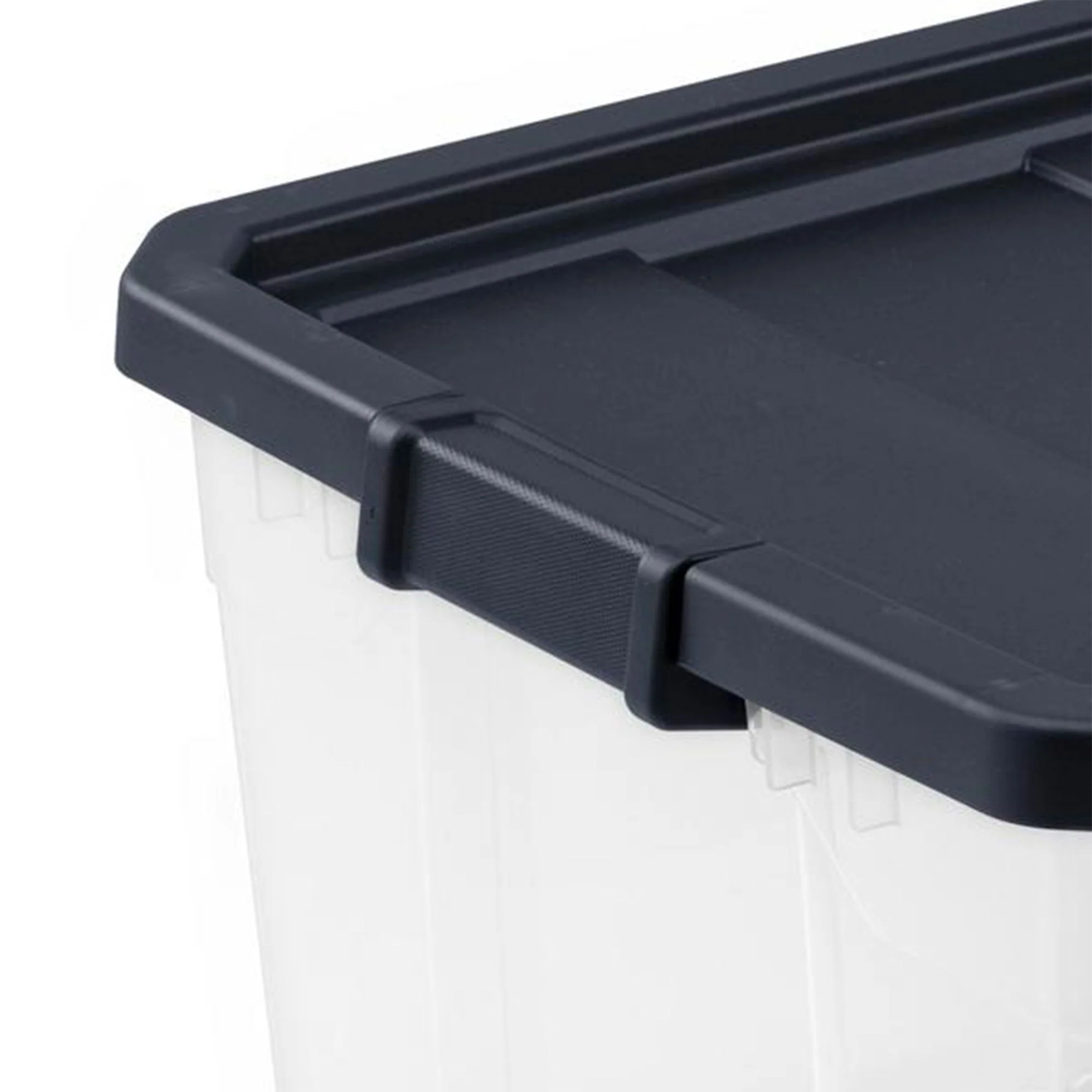 Sterilite 116 Qt Heavy Duty Box Stackable Storage Bin with Latching Lid (4 Pack) - Image 9