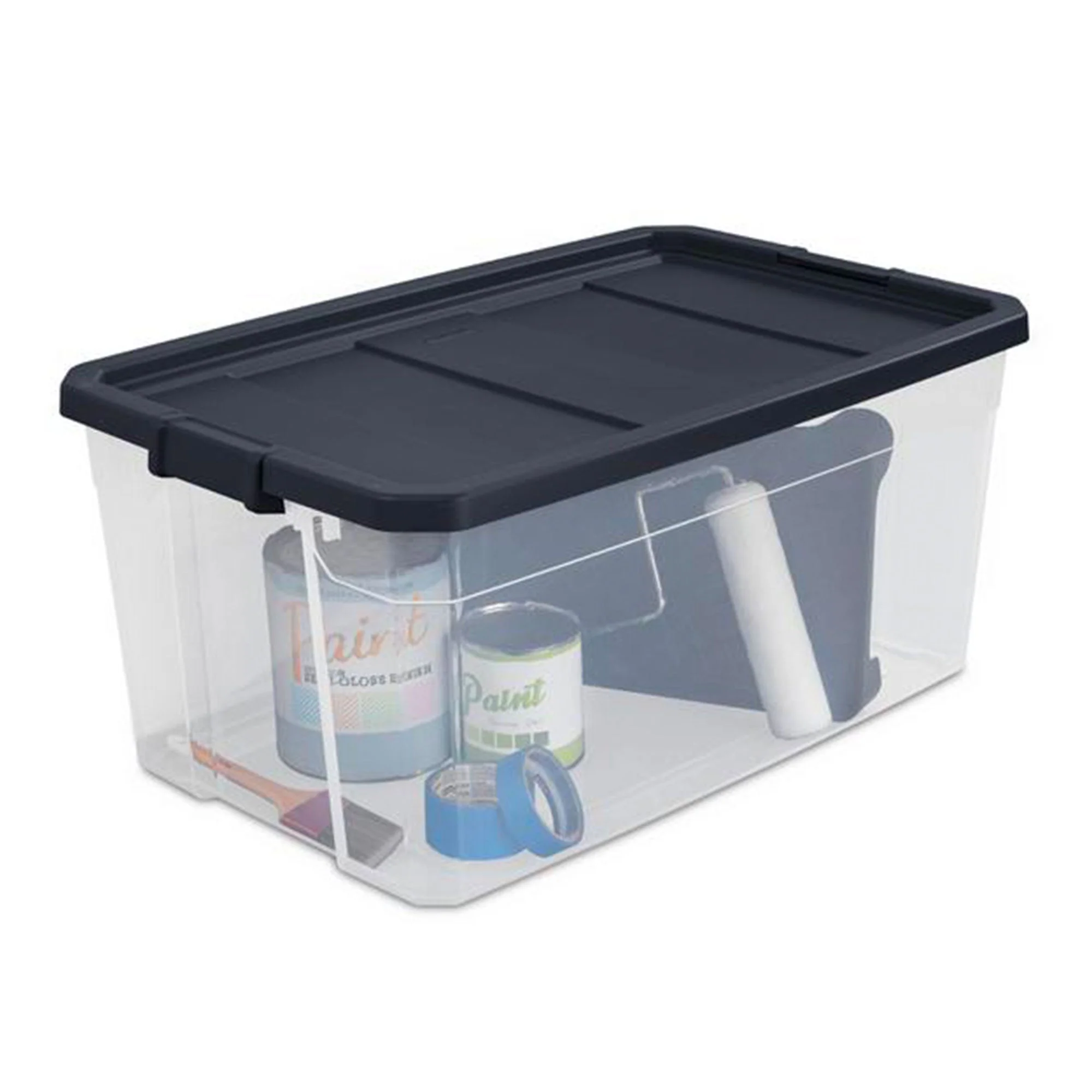 Sterilite 116 Qt Heavy Duty Box Stackable Storage Bin with Latching Lid (8 Pack) - Image 7