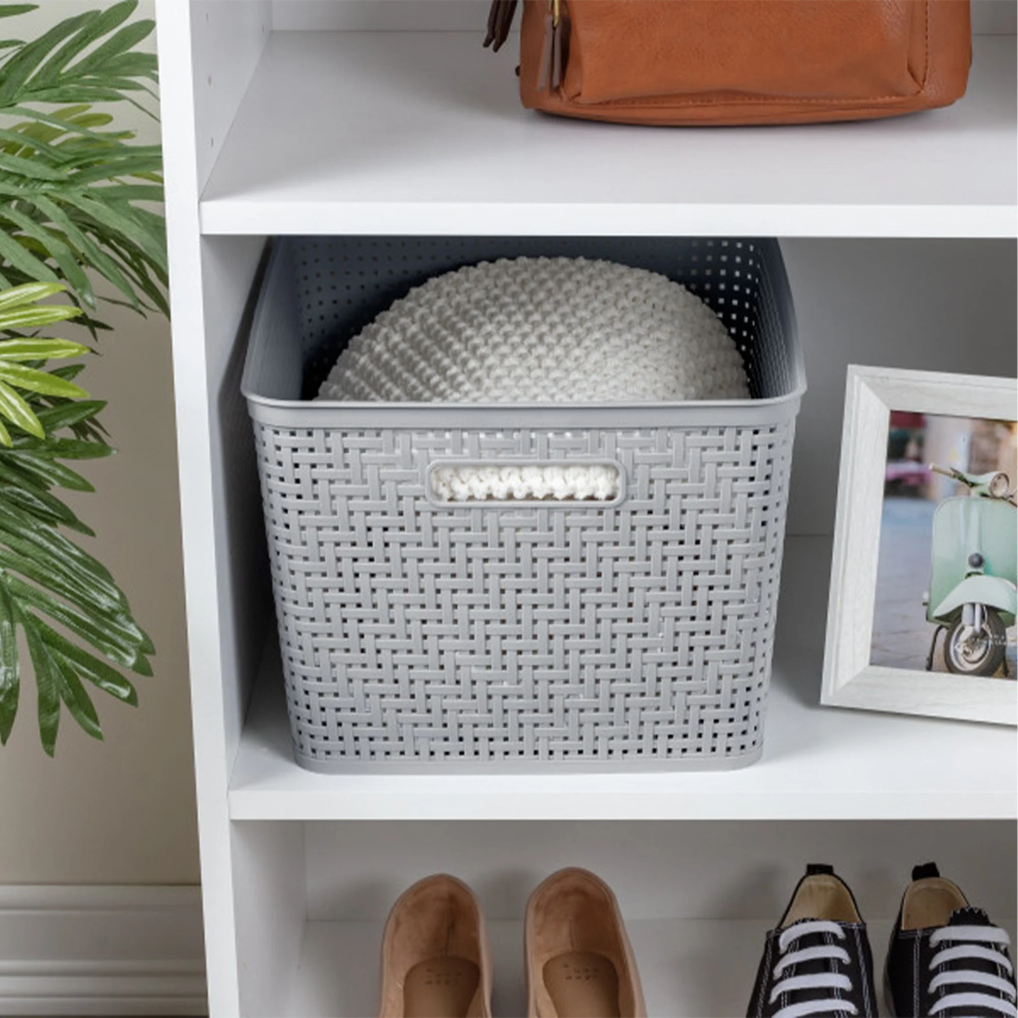 Sterilite 14"Lx8"H Woven Rectangular Tall Basket for Home Organization (12 Pack) - Image 4