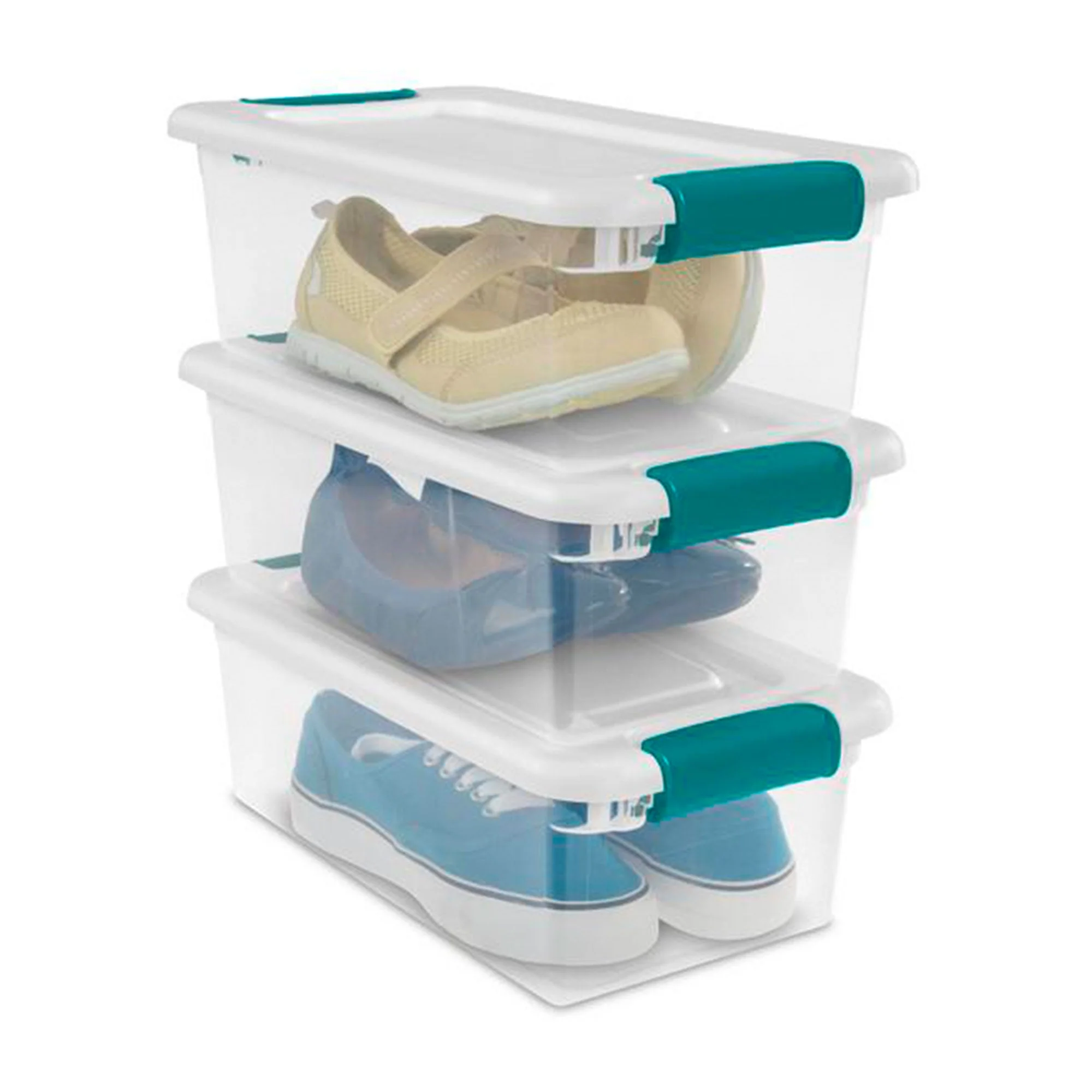 Sterilite 15 Qt Stackable Storage Boxes & 6 Qt Organizing Bins, 12 Pack Each - Image 7