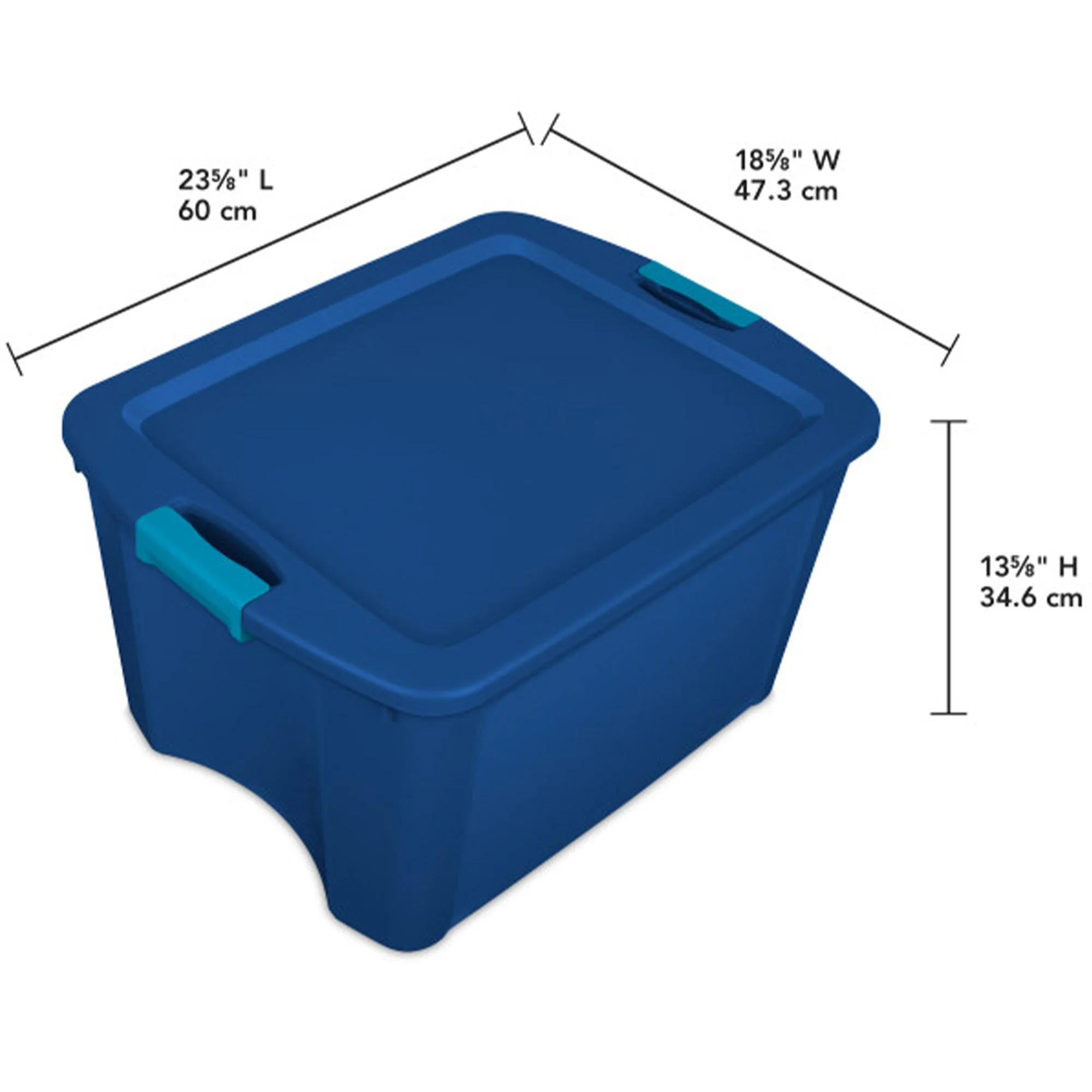 Sterilite 18 Gal Latch and Carry, Stackable Storage Bin w/ Latching Lid, 18 Pack - Image 2