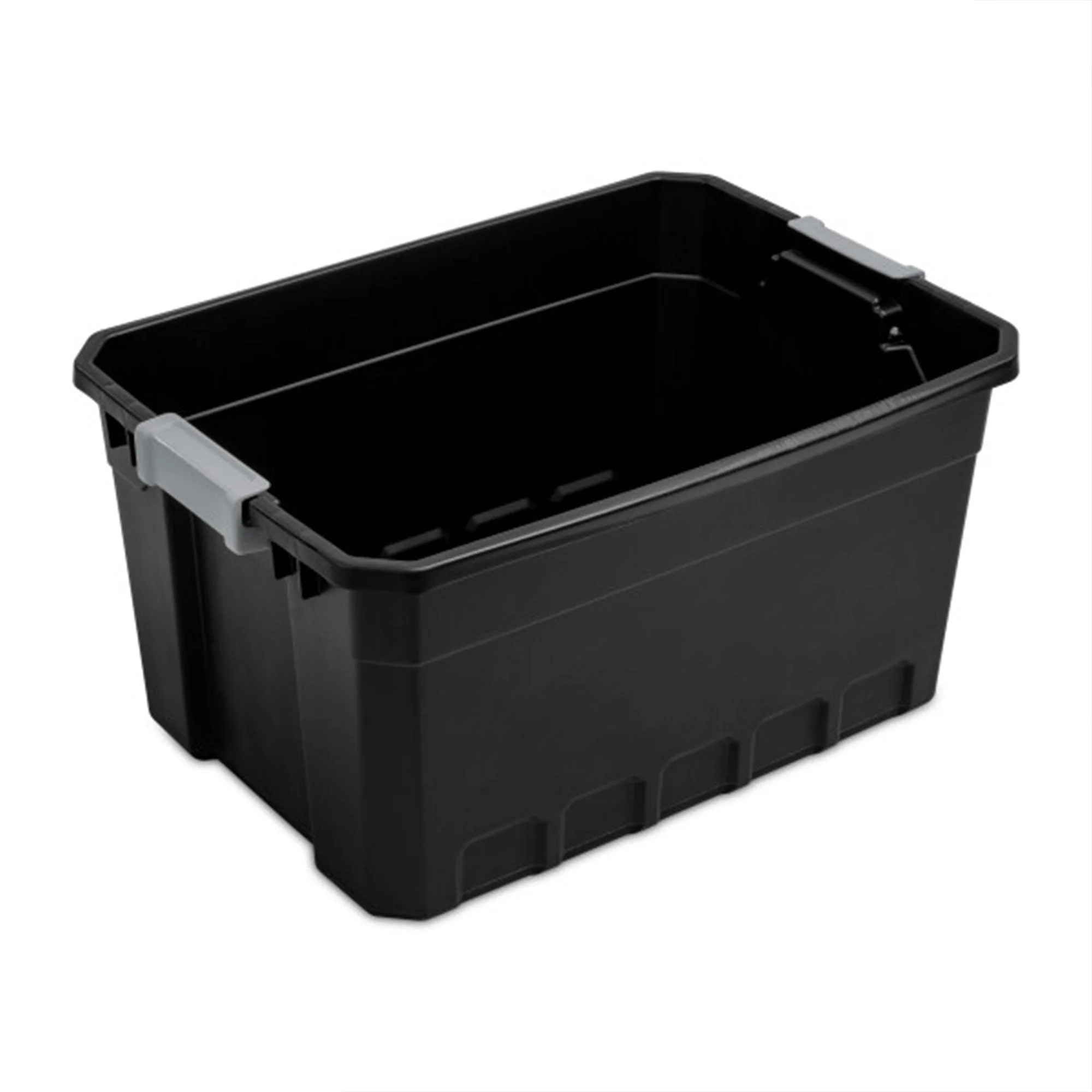 Sterilite 19 Gal Rugged Industrial Stackable Storage Tote w/ Lid, Black, 24 Pack - Image 12
