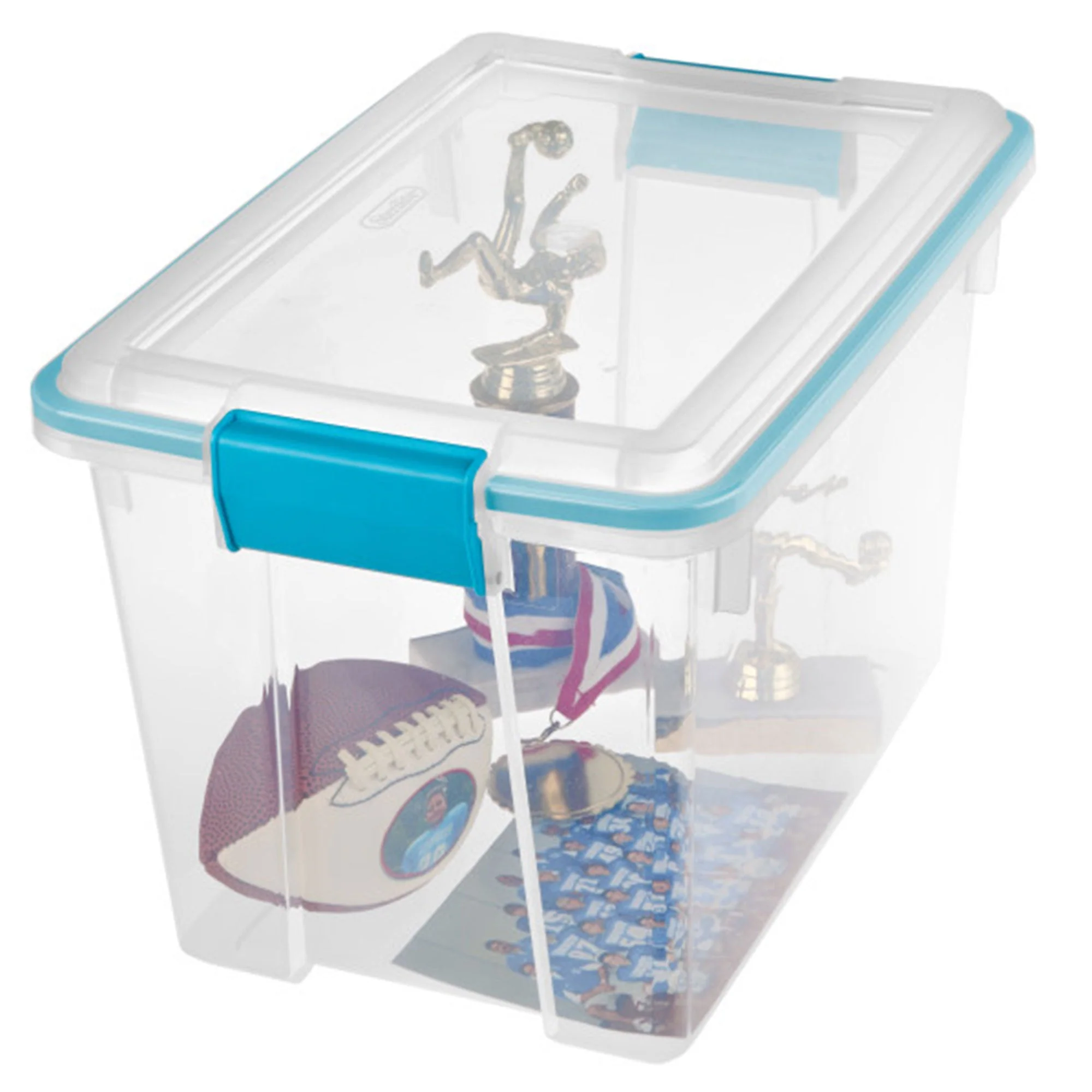 Sterilite 20 Quart Gasket Box, Stackable Storage Bin with Latching Lid, 6 Pack - Image 4