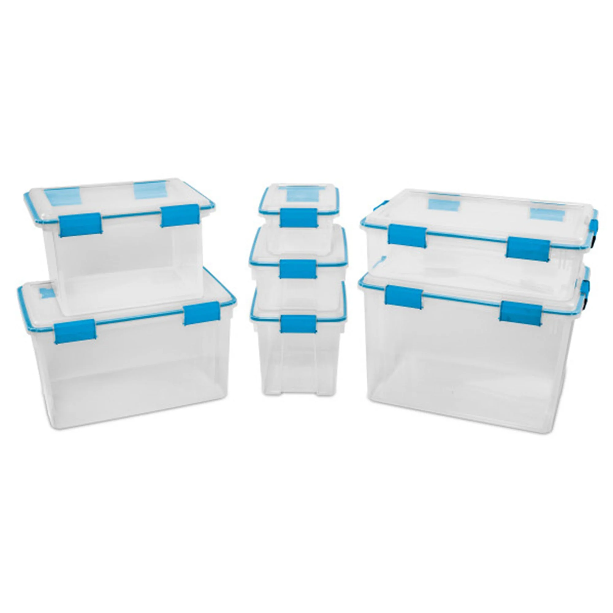 Sterilite 20 Quart Gasket Box, Stackable Storage Bin with Latching Lid, 6 Pack - Image 7