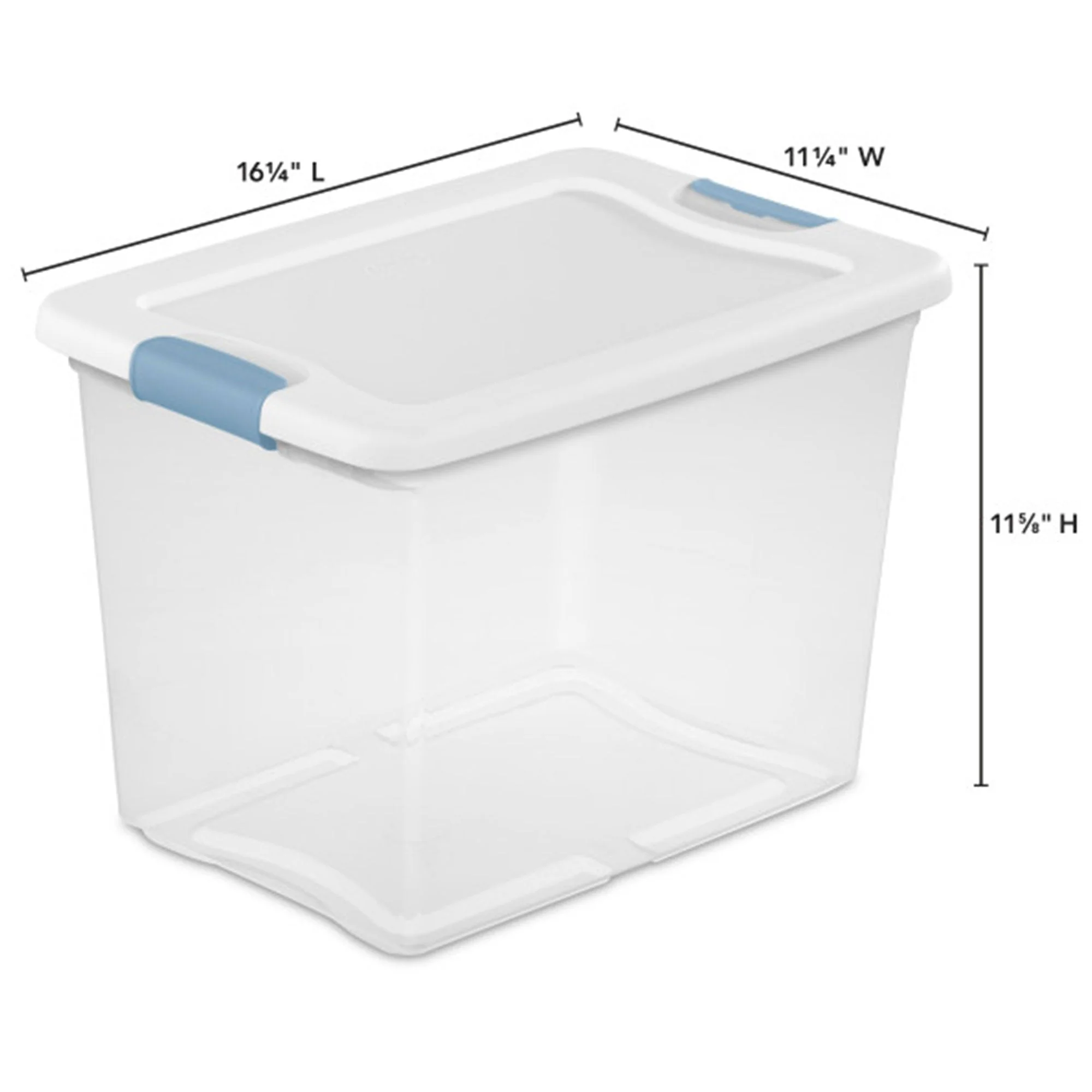 Sterilite 25 Quart Latching Storage Box, Stackable Bin with Latch Lid, 6 Pack - Image 2