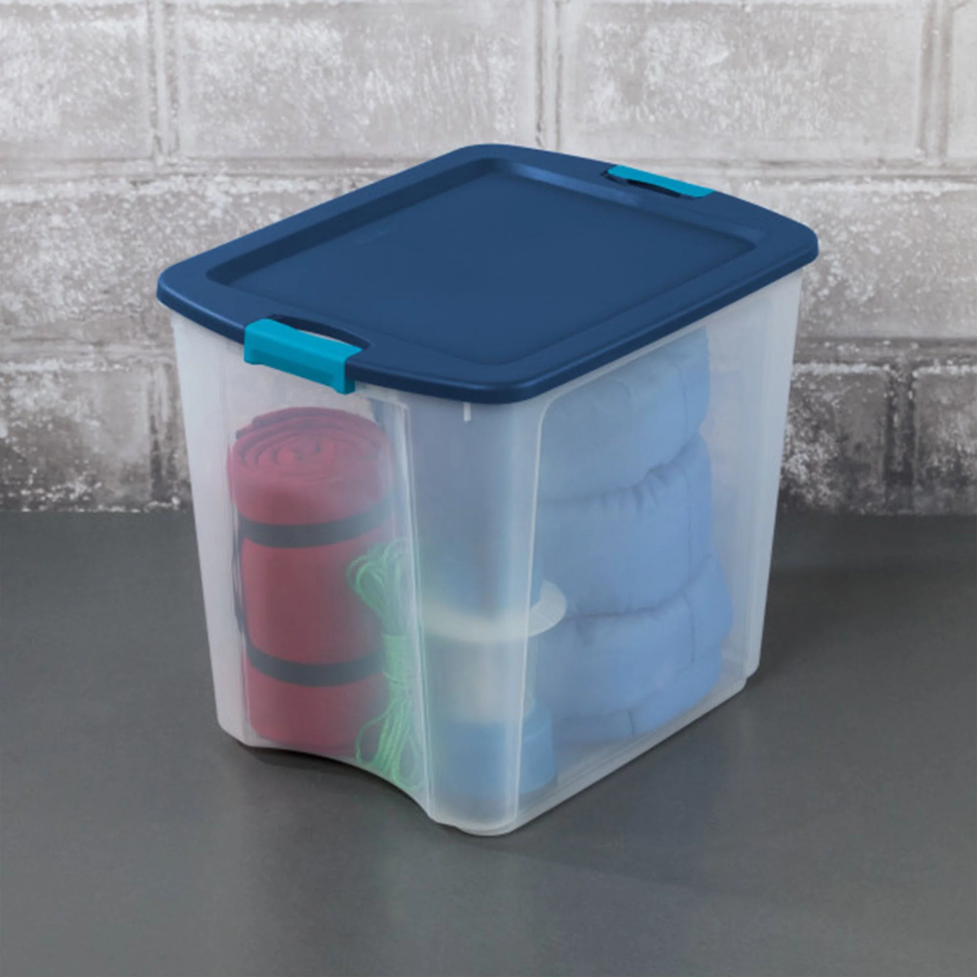 Sterilite 26 Gallon Latch & Carry Plastic Storage Tote Container Box, 8 Pack - Image 5