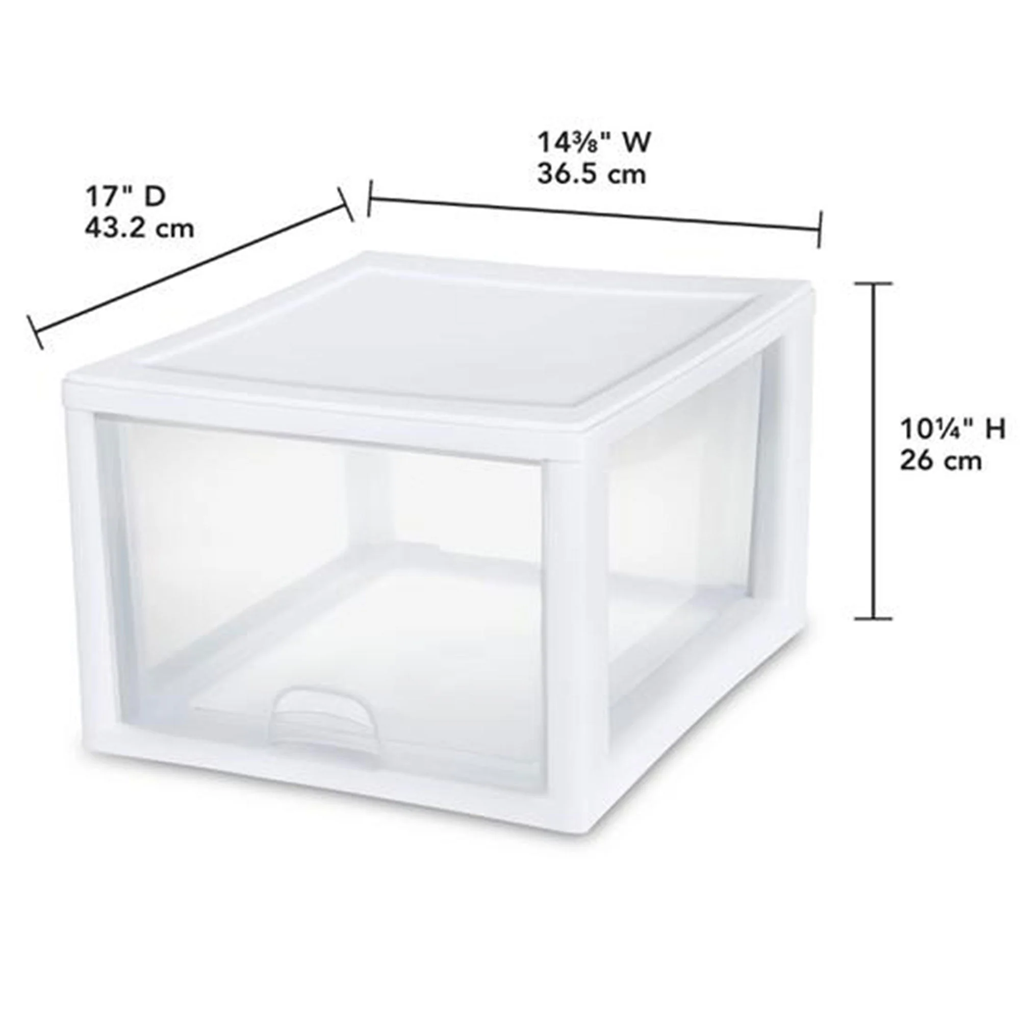 Sterilite 27 Qt (4 Pk) & 16 Qt (6 Pk) Stackable Plastic Storage Drawer Container - Image 2