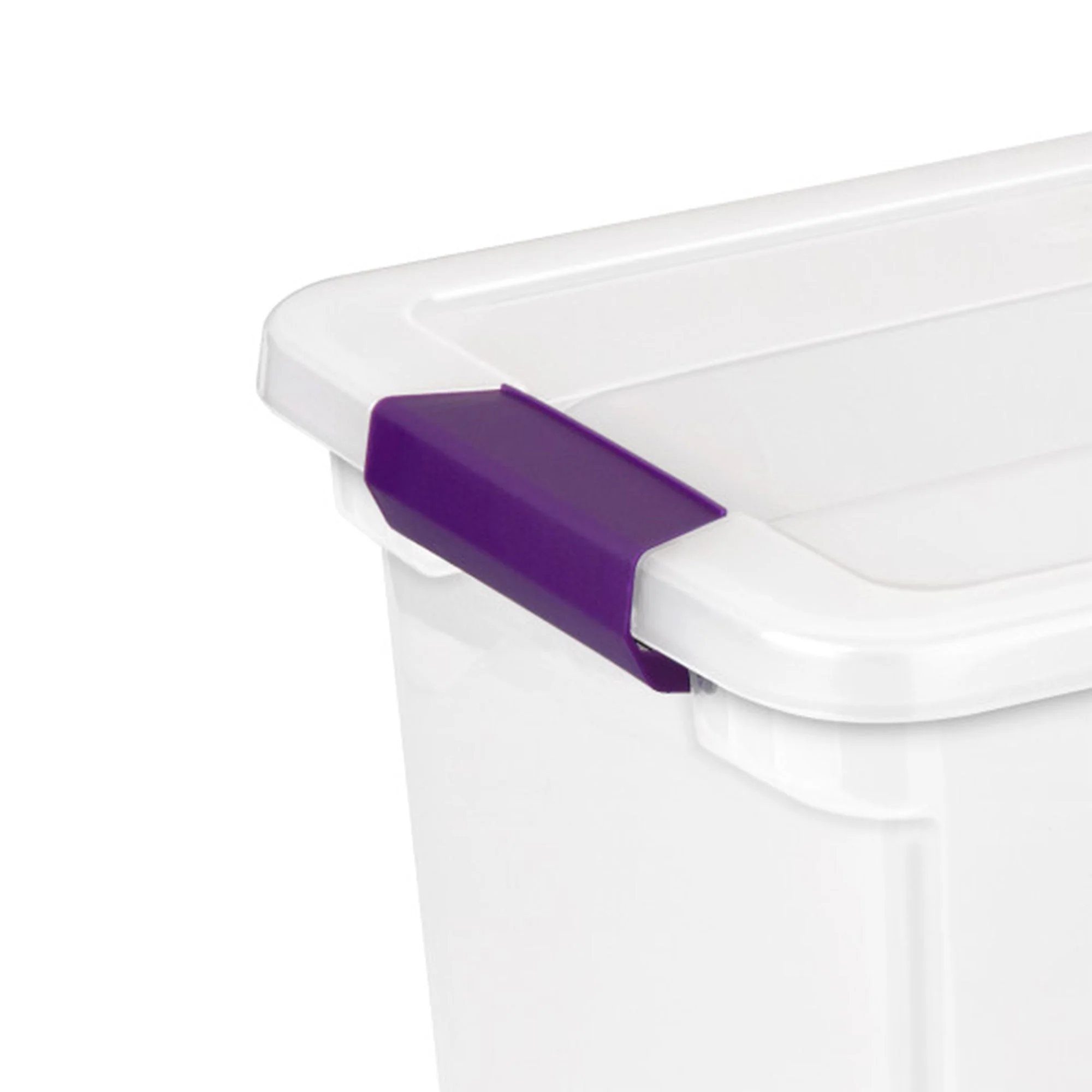 Sterilite 27 Qt ClearView Latch Storage Stackable Bin with Latching Lid, 6 Pack - Image 8