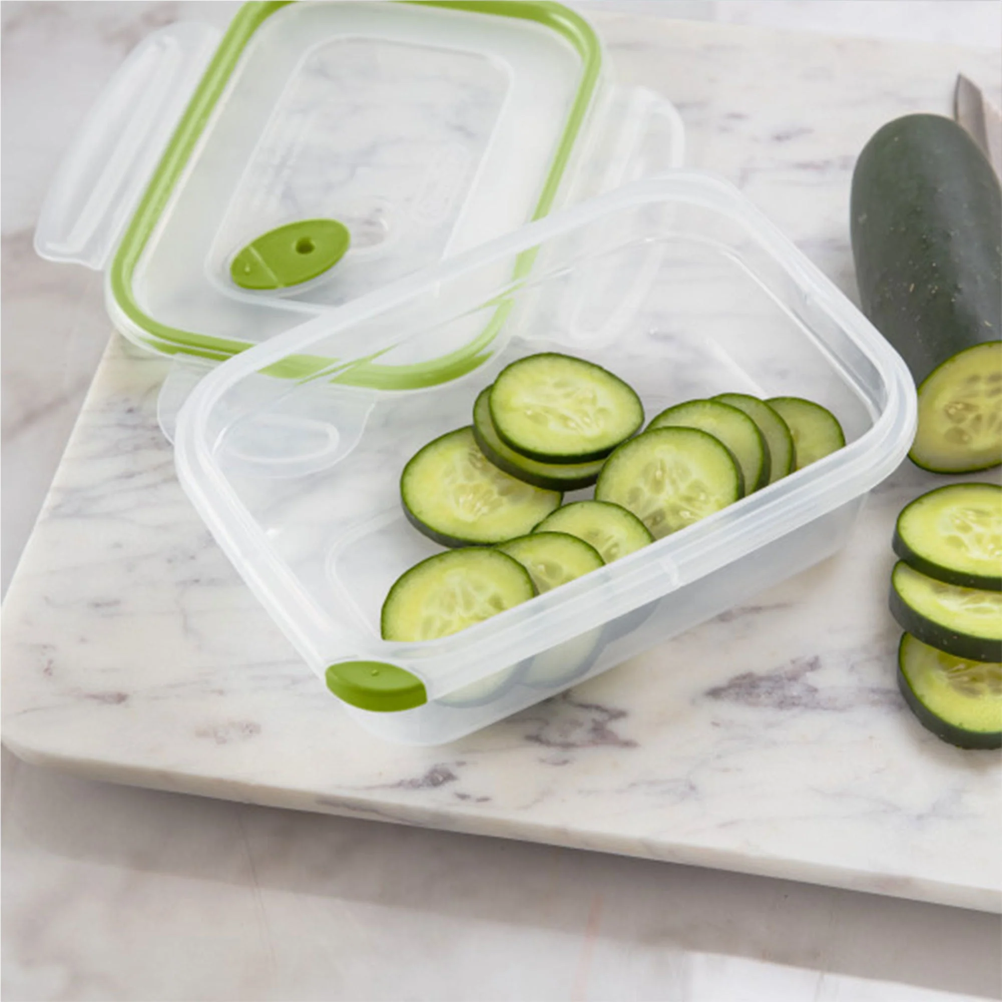 Sterilite 3.1 Cup Rectangle Ultra-Seal Food Storage Container, Green (6 Pack) - Image 8