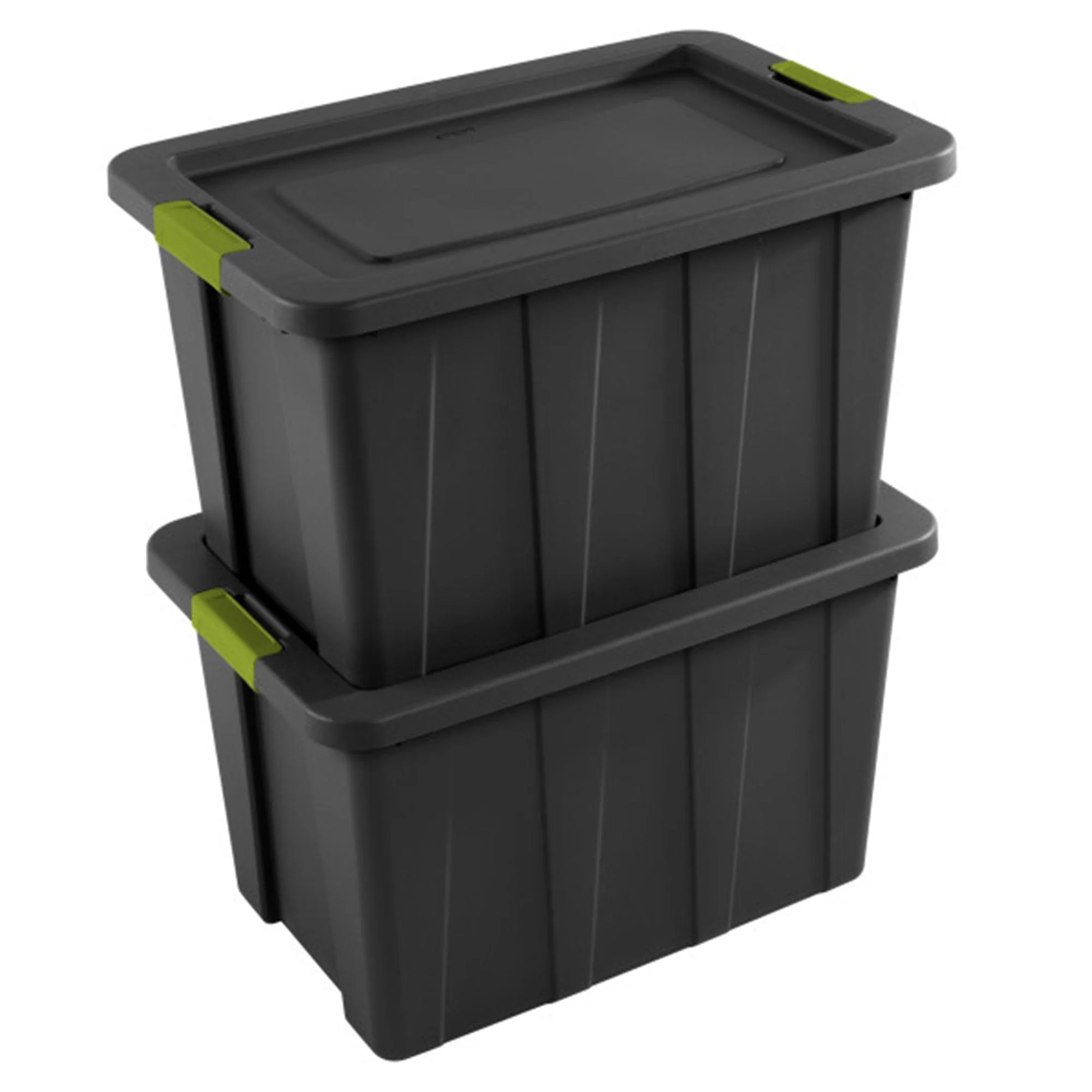 Sterilite 30 Gal Latching Tuff1 Stackable Storage Tote Bin w/ Latch Lid, 4 Pack - Image 7