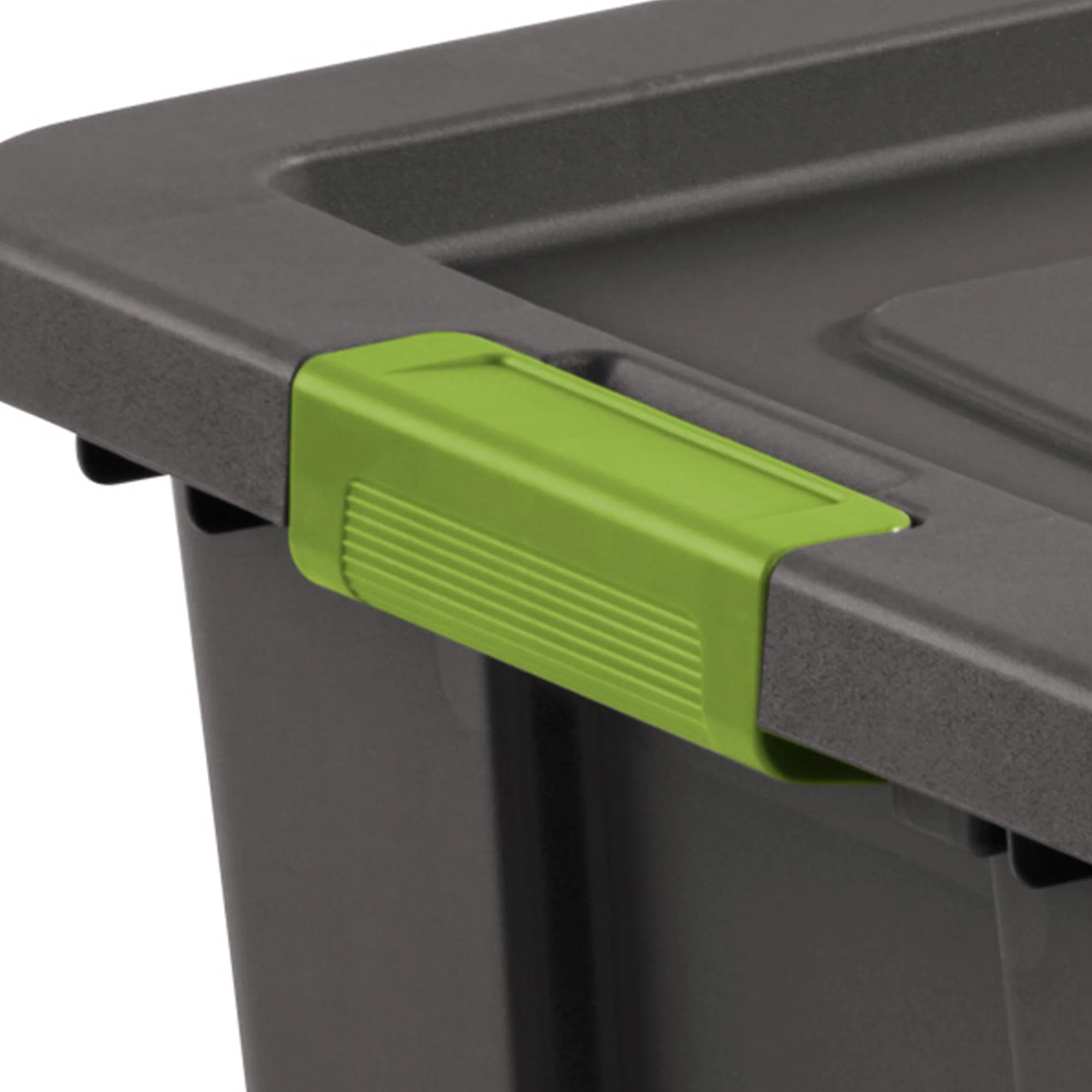 Sterilite 30 Gal Latching Tuff1 Stackable Storage Tote Bin w/ Latch Lid, 4 Pack - Image 8