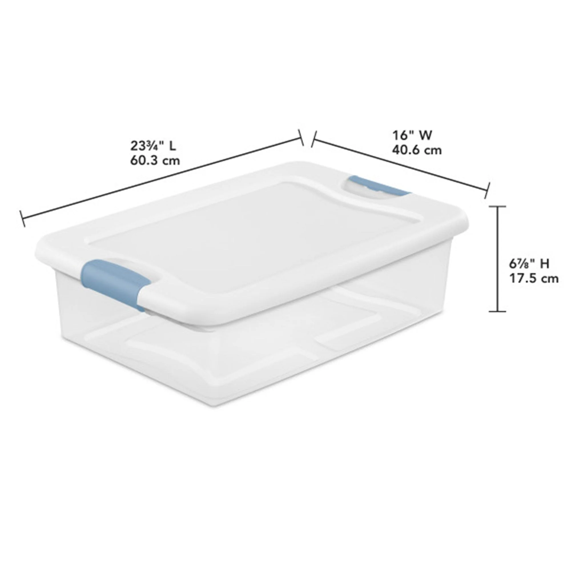 Sterilite 32 Quart Clear Plastic Stackable Storage Box Container (6 Pack) - Image 2