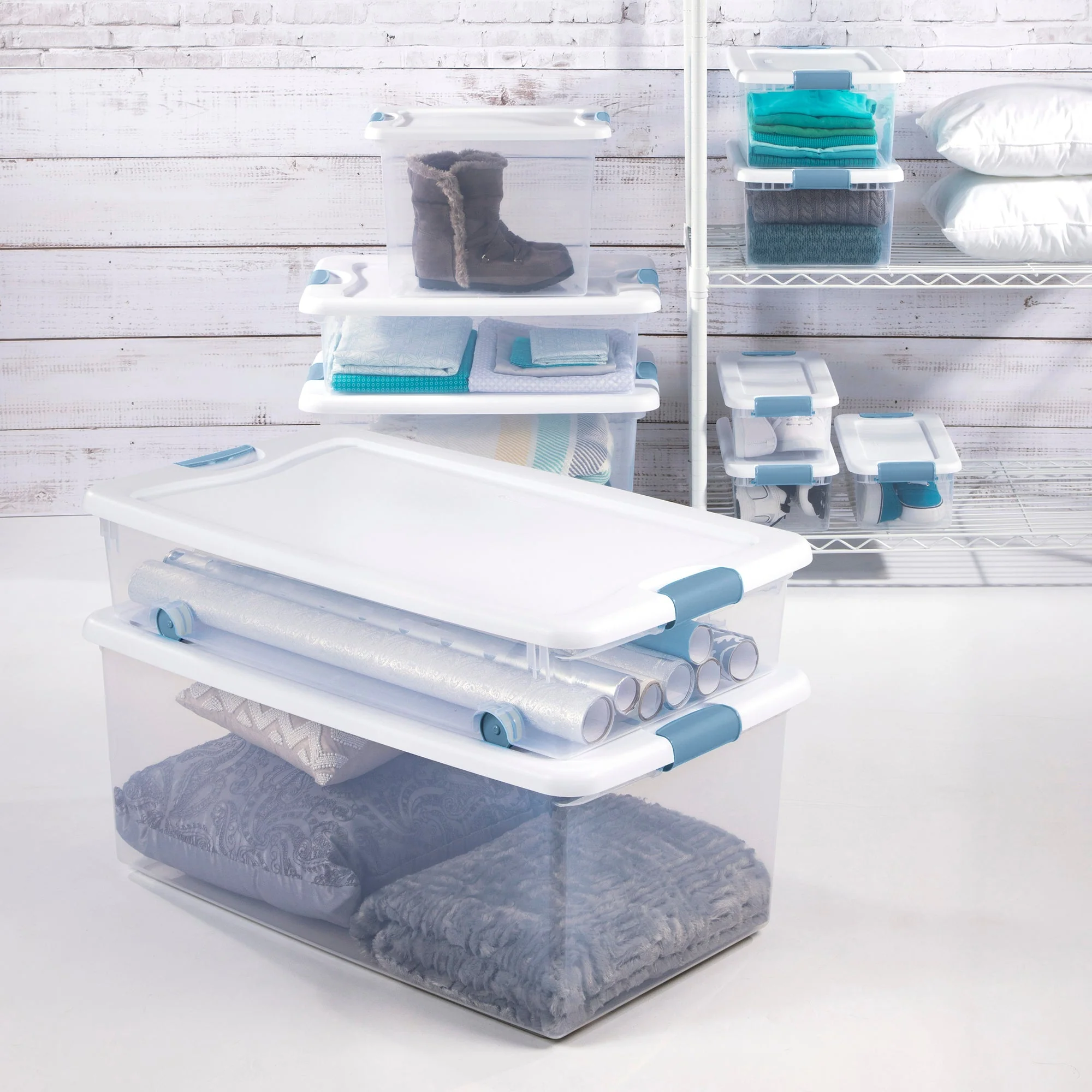 Sterilite 32-Quart Clear Stackable Latching Storage Box Container (24 Pack) - Image 5