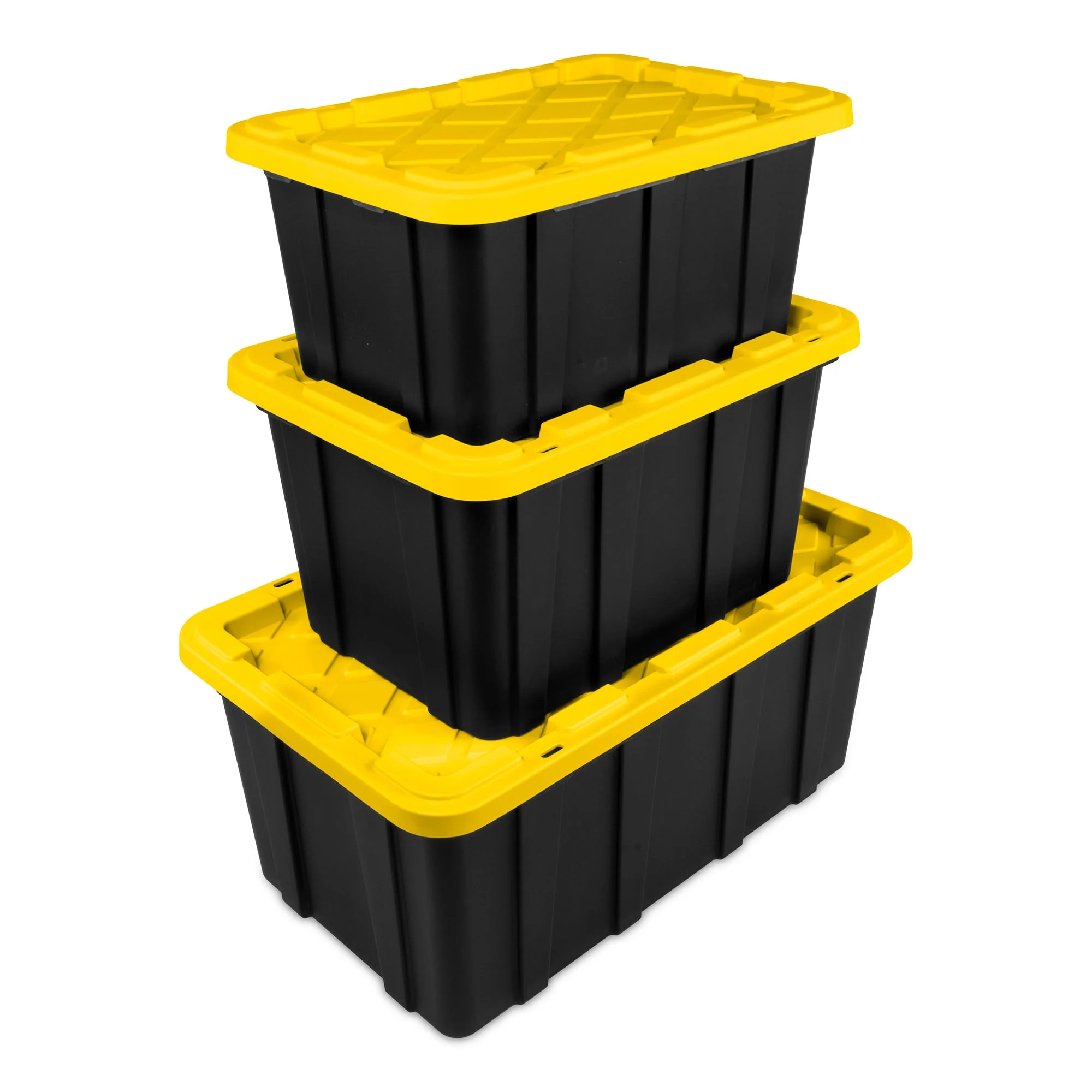 Sterilite 38 Gallon Industrial Stackable Storage Tote Lidded Containers, 4 Pack - Image 11