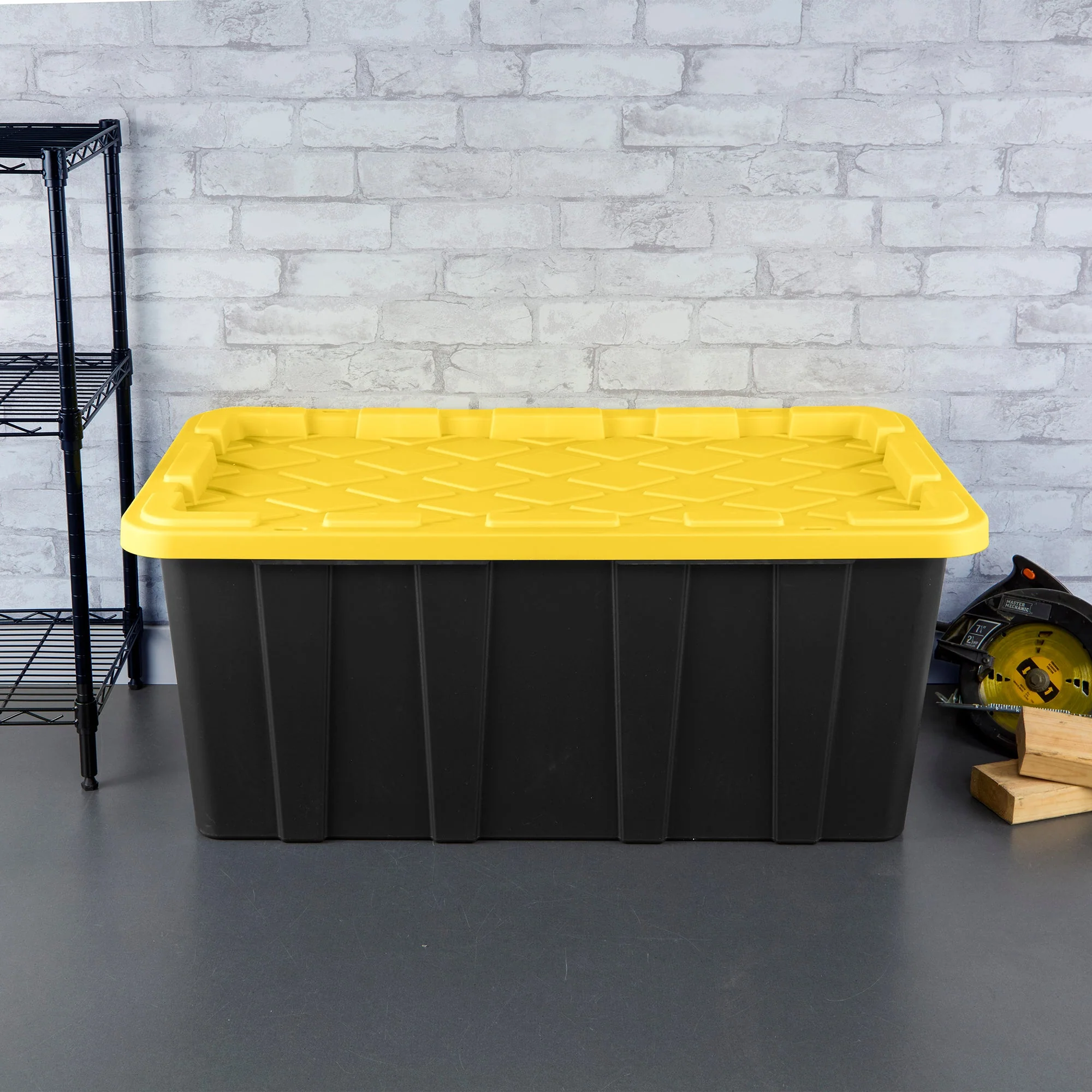 Sterilite 38 Gallon Industrial Stackable Storage Tote Lidded Containers, 4 Pack - Image 5