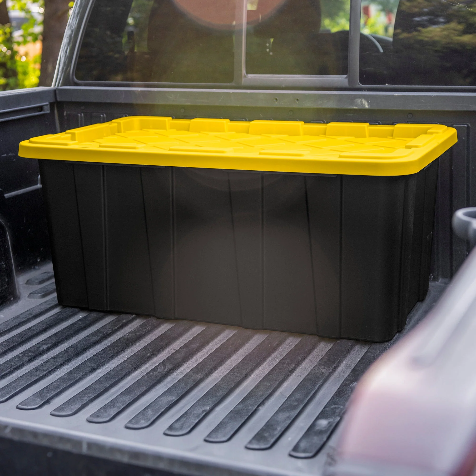 Sterilite 38 Gallon Industrial Stackable Storage Tote Lidded Containers, 4 Pack - Image 6