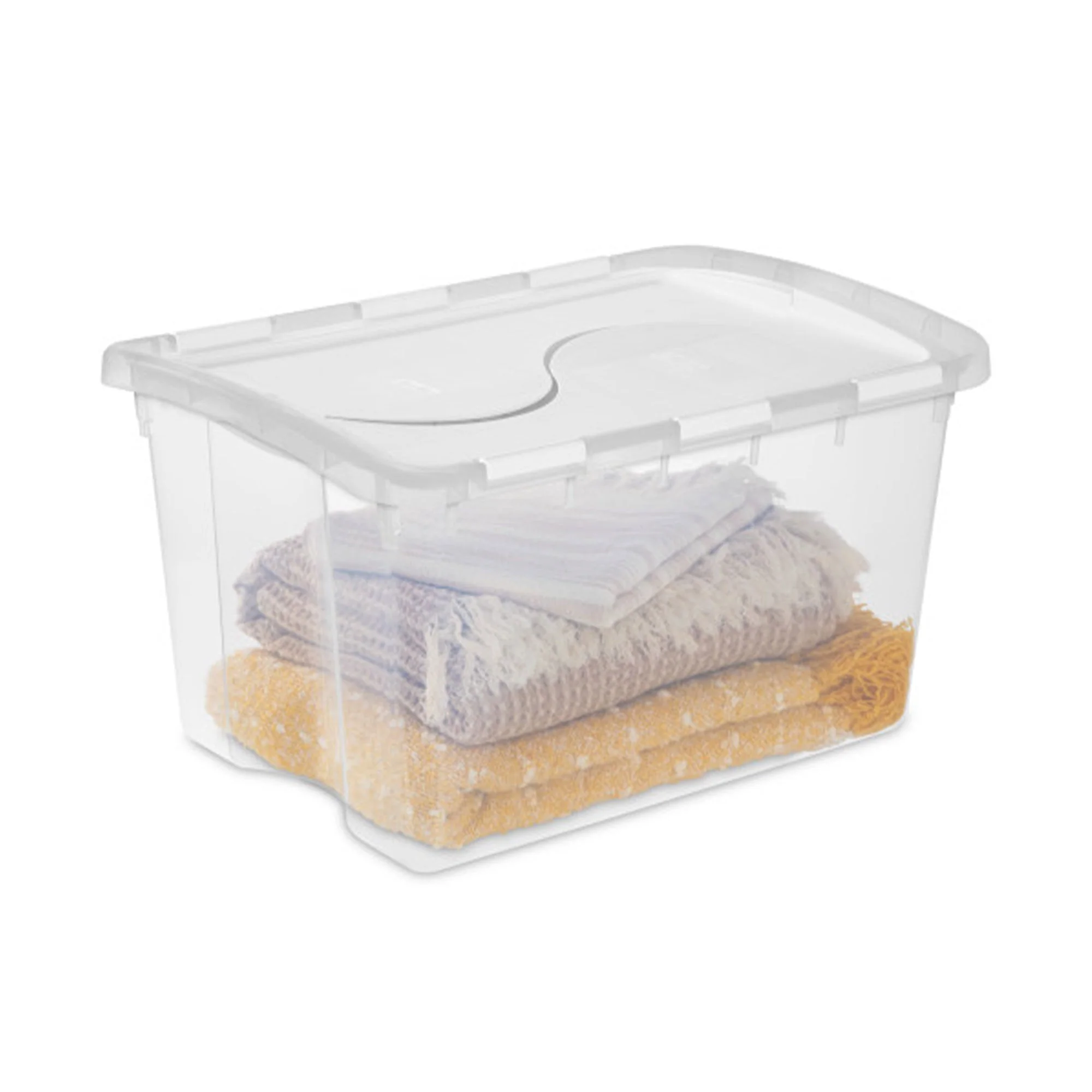 Sterilite 48 Quart Hinged Lid Storage Box Plastic Stackable Bin with Lid, 6 Pack - Image 11